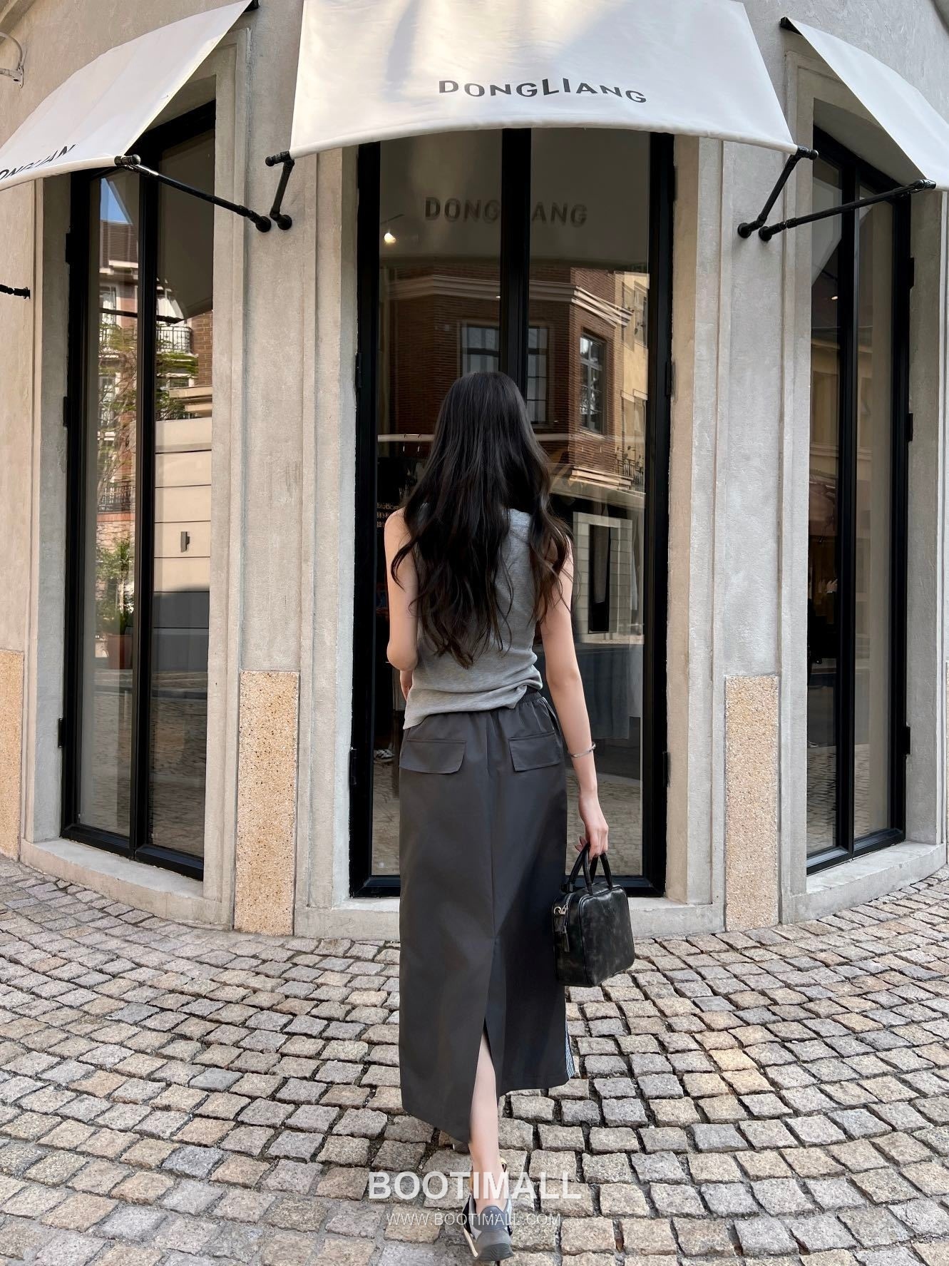 Prada 2026 S/S Polyester Skirt Elastic Waist Webbing Logo Detail 프라다 폴리에스터 스커트 밴딩 웨빙 로고 디테일 9