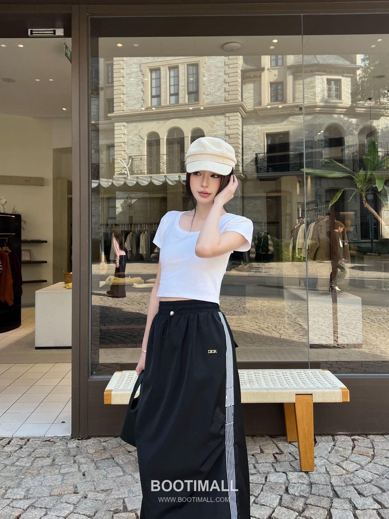 Prada 2026 S/S Polyester Skirt Elastic Waist Webbing Logo Detail 프라다 폴리에스터 스커트 밴딩 웨빙 로고 디테일 3