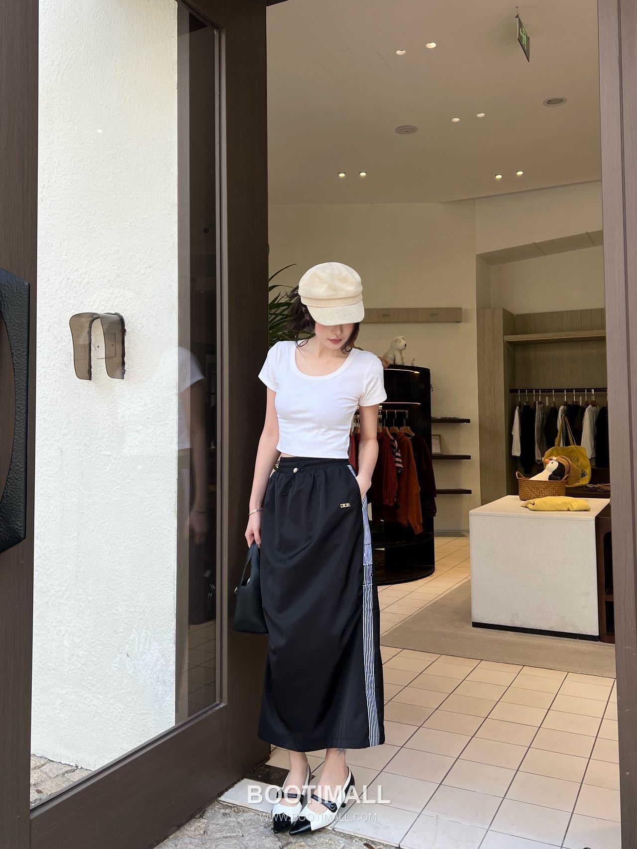 Prada 2026 S/S Polyester Skirt Elastic Waist Webbing Logo Detail 프라다 폴리에스터 스커트 밴딩 웨빙 로고 디테일 7