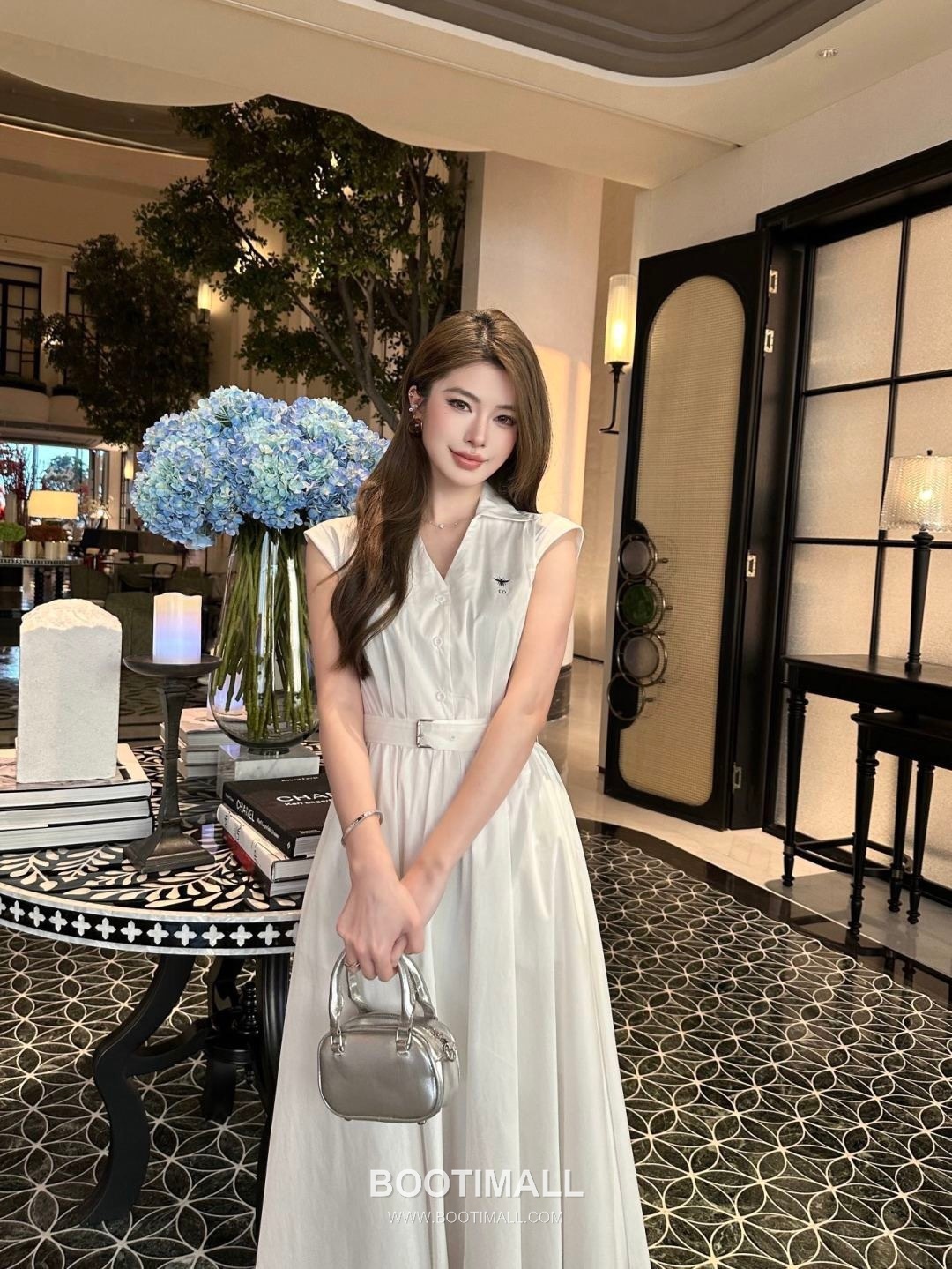 Dior 2026 S/S Polyester Dress Bee Embroidered Logo Detail 디올 폴리에스터 드레스 비 자수 로고 디테일 7