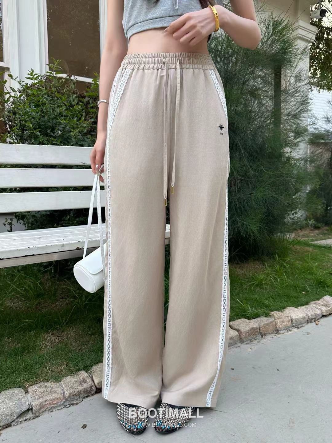 Dior 2026 S/S Linen Blend Pants Straight Fit Lace Detail 디올 린넨 블렌드 팬츠 스트레이트 핏 레이스 디테일 5