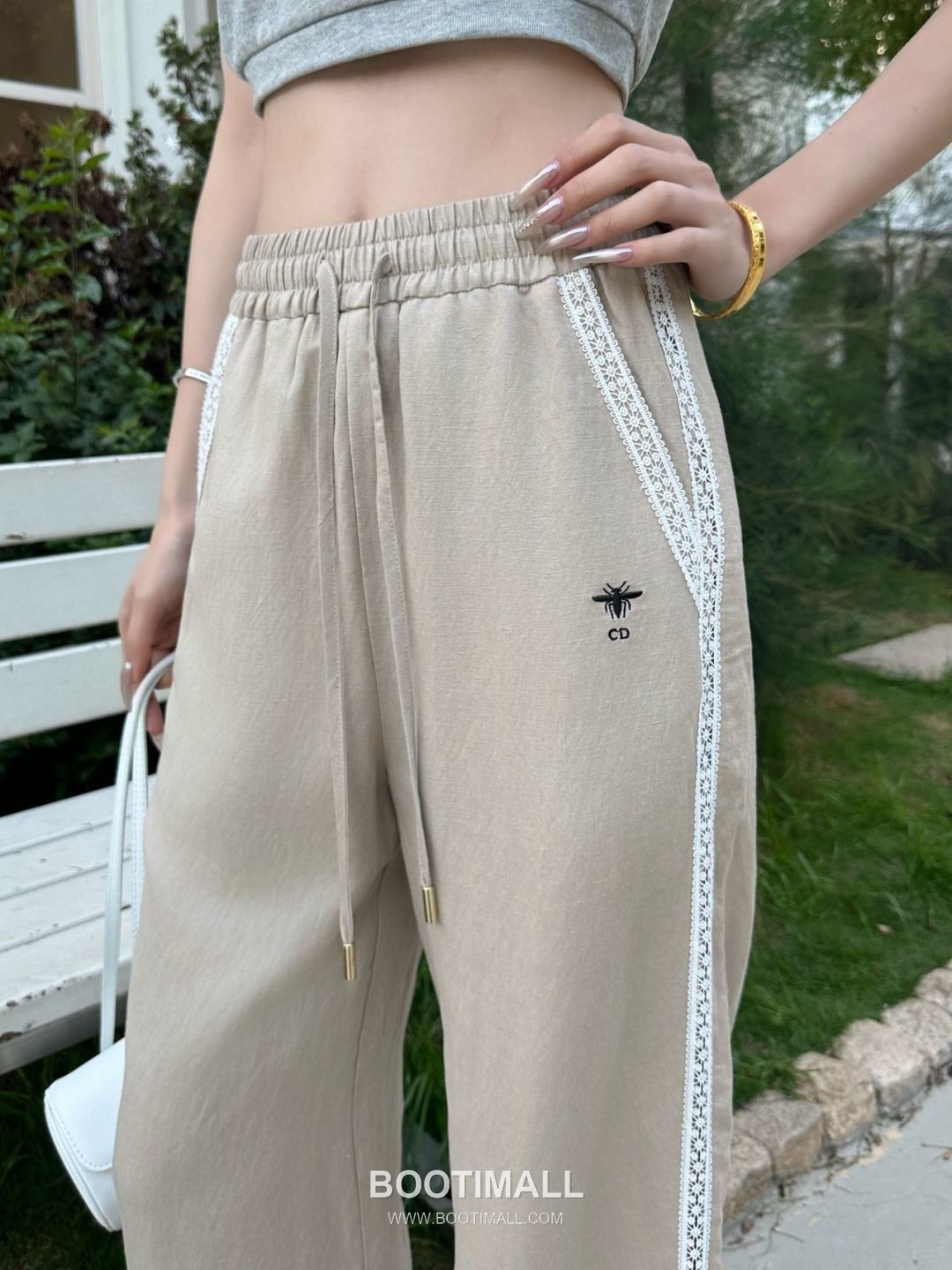 Dior 2026 S/S Linen Blend Pants Straight Fit Lace Detail 디올 린넨 블렌드 팬츠 스트레이트 핏 레이스 디테일 7