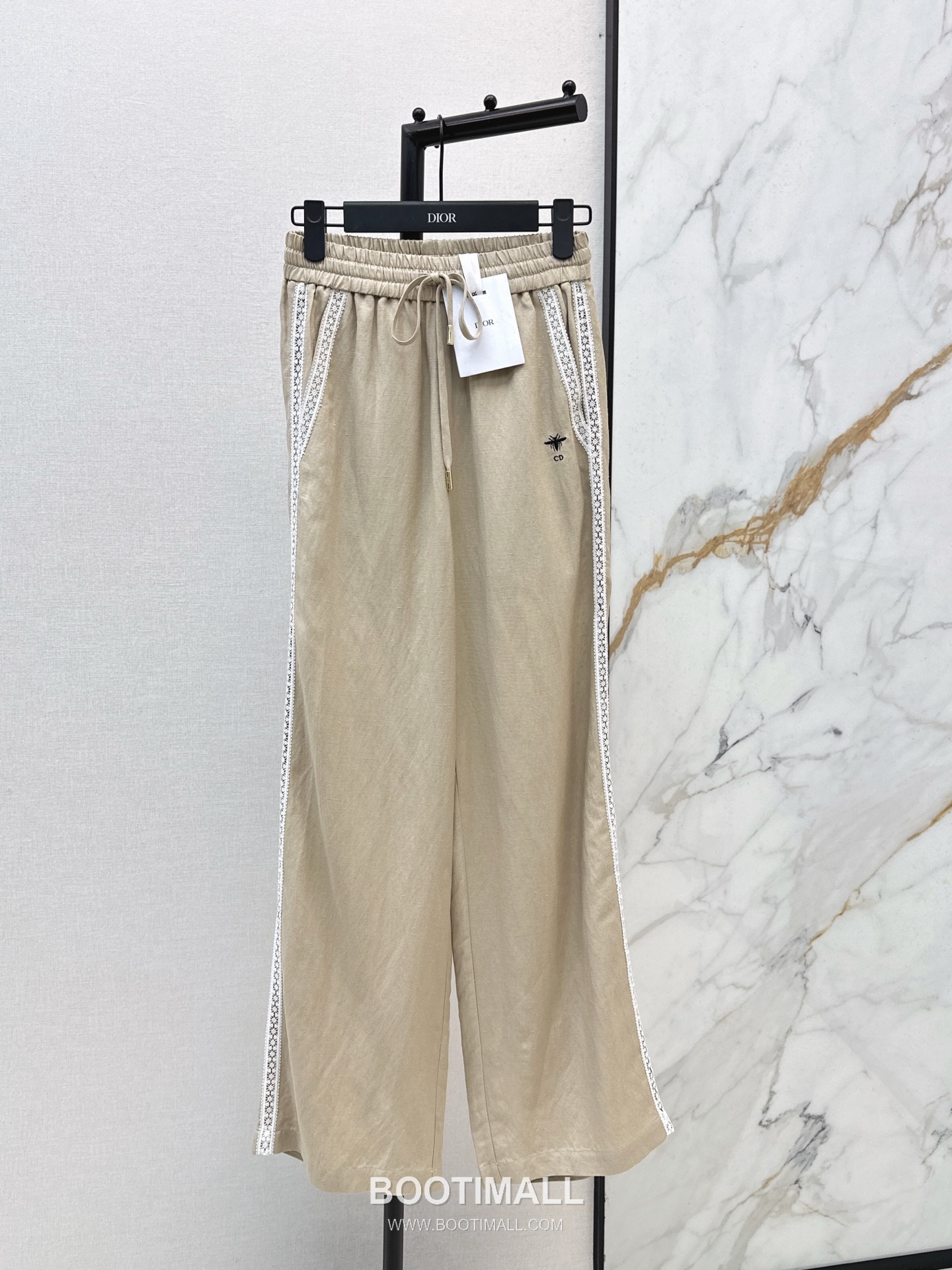 Dior 2026 S/S Linen Blend Pants Straight Fit Lace Detail 디올 린넨 블렌드 팬츠 스트레이트 핏 레이스 디테일 10