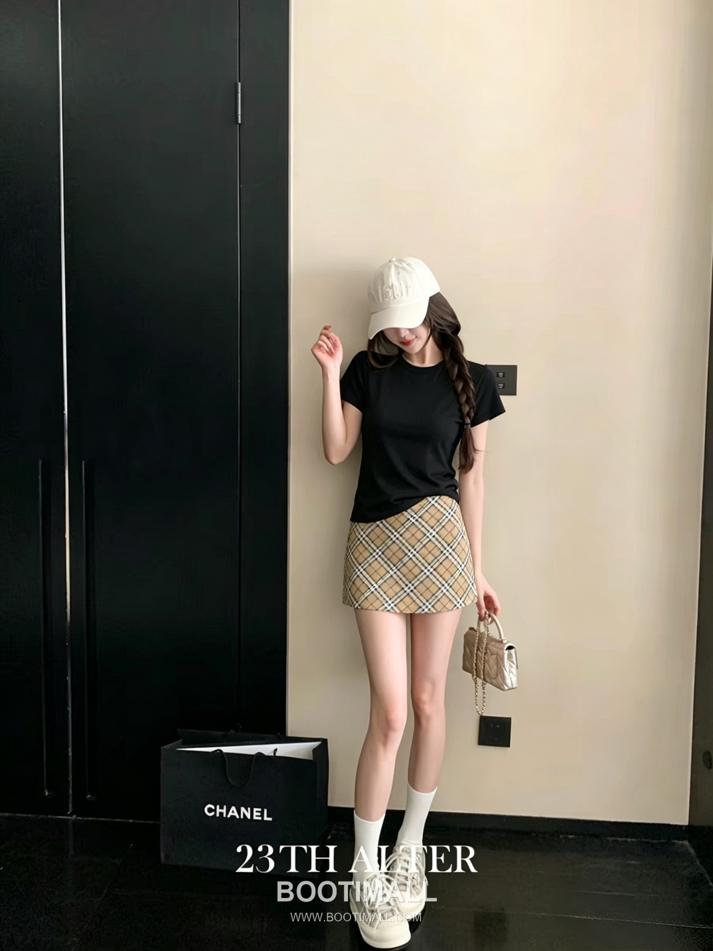 Burberry 2026 S/S Cotton Polyester Set Cropped T-Shirt Check Skirt Lace Detail 버버리 코튼 폴리에스터 세트 크롭 티셔츠 체크 스커트 레이스 디테일 10