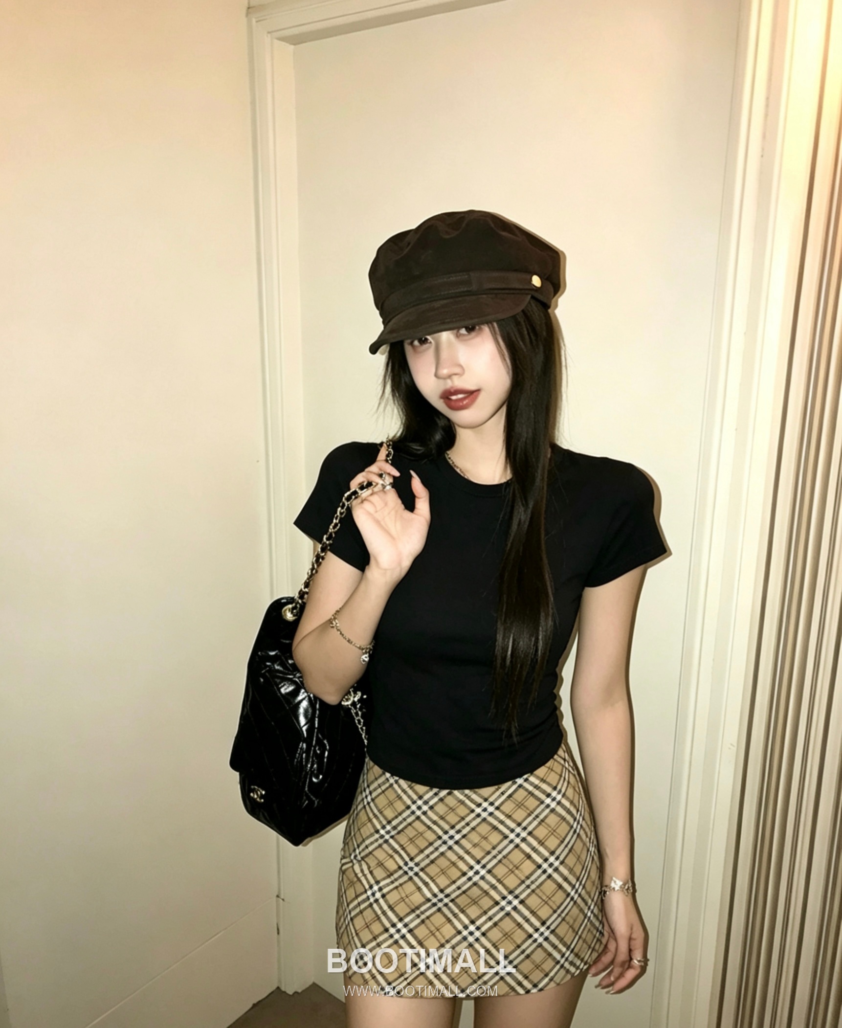 Burberry 2026 S/S Cotton Polyester Set Cropped T-Shirt Check Skirt Lace Detail 버버리 코튼 폴리에스터 세트 크롭 티셔츠 체크 스커트 레이스 디테일 15