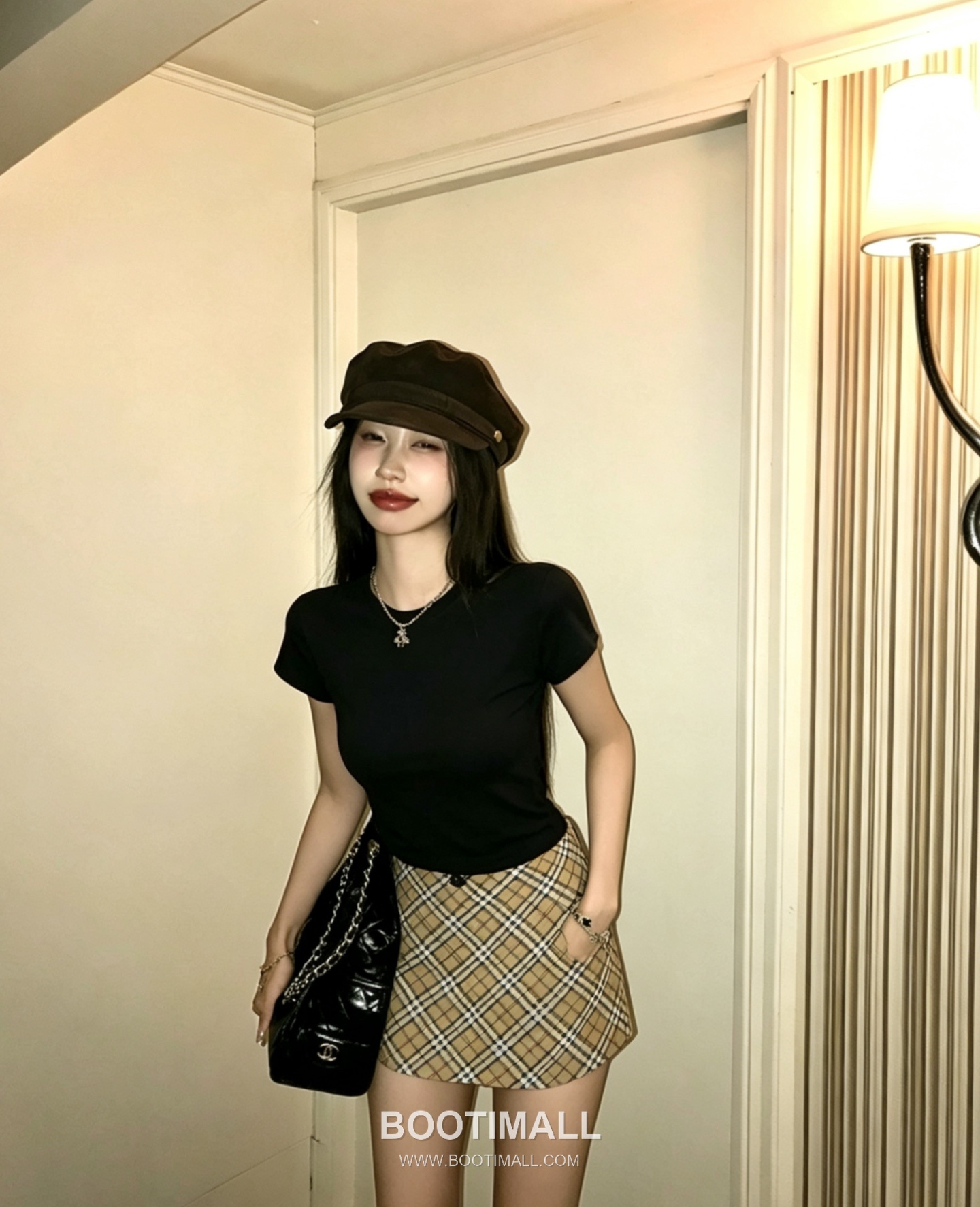 Burberry 2026 S/S Cotton Polyester Set Cropped T-Shirt Check Skirt Lace Detail 버버리 코튼 폴리에스터 세트 크롭 티셔츠 체크 스커트 레이스 디테일 17