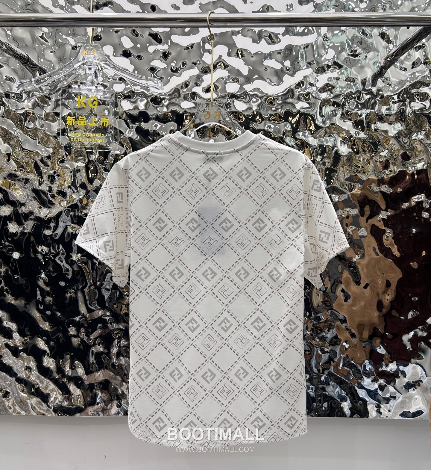 Fendi 2025 S/S Cotton T-Shirt Allover FF Diamond Print Logo Detail 펜디 코튼 티셔츠 올오버 FF 다이아몬드 프린트 로고 디테일 23