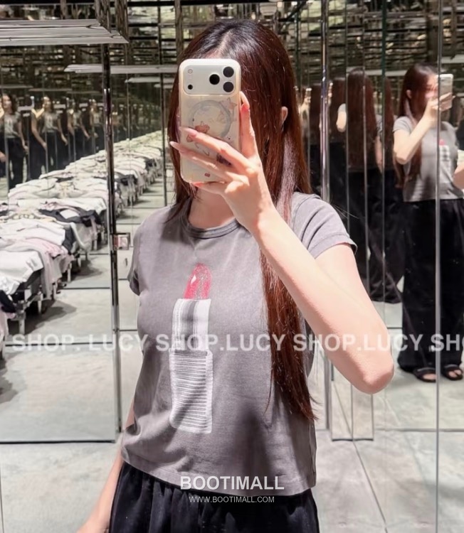 Alexander Wang 2026 S/S Cotton T-Shirt 3D Lipstick Print Logo Detail 알렉산더왕 코튼 티셔츠 3D 립스틱 프린트 로고 디테일 14