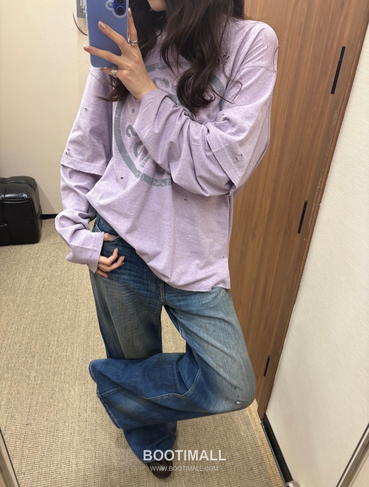 Acne Studios 2026 S/S Cotton Long Sleeve T-Shirt Layered Detail Logo Print 아크네스튜디오 코튼 롱슬리브 티셔츠 레이어드 디테일 로고 프린트 2