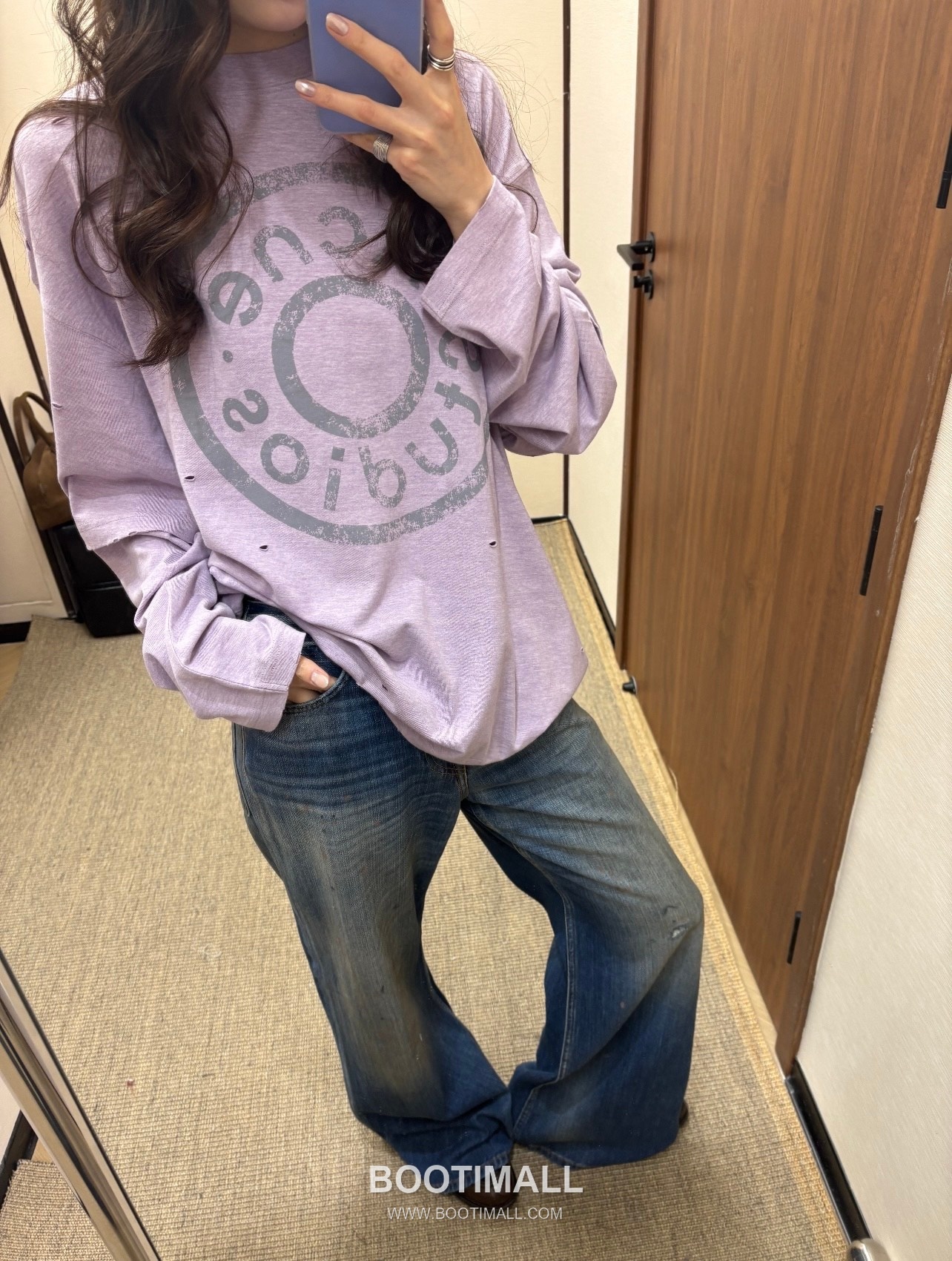 Acne Studios 2026 S/S Cotton Long Sleeve T-Shirt Layered Detail Logo Print 아크네스튜디오 코튼 롱슬리브 티셔츠 레이어드 디테일 로고 프린트 4