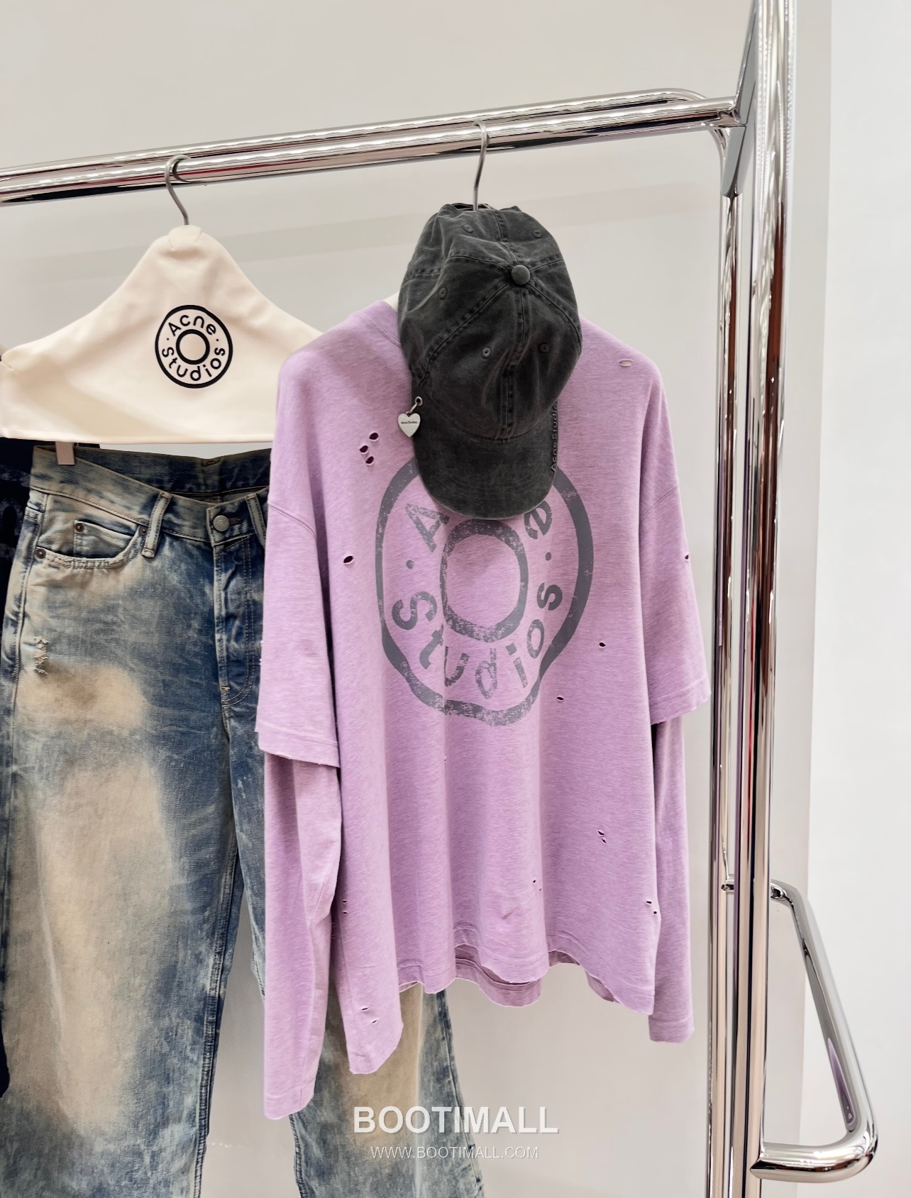 Acne Studios 2026 S/S Cotton Long Sleeve T-Shirt Layered Detail Logo Print 아크네스튜디오 코튼 롱슬리브 티셔츠 레이어드 디테일 로고 프린트 13