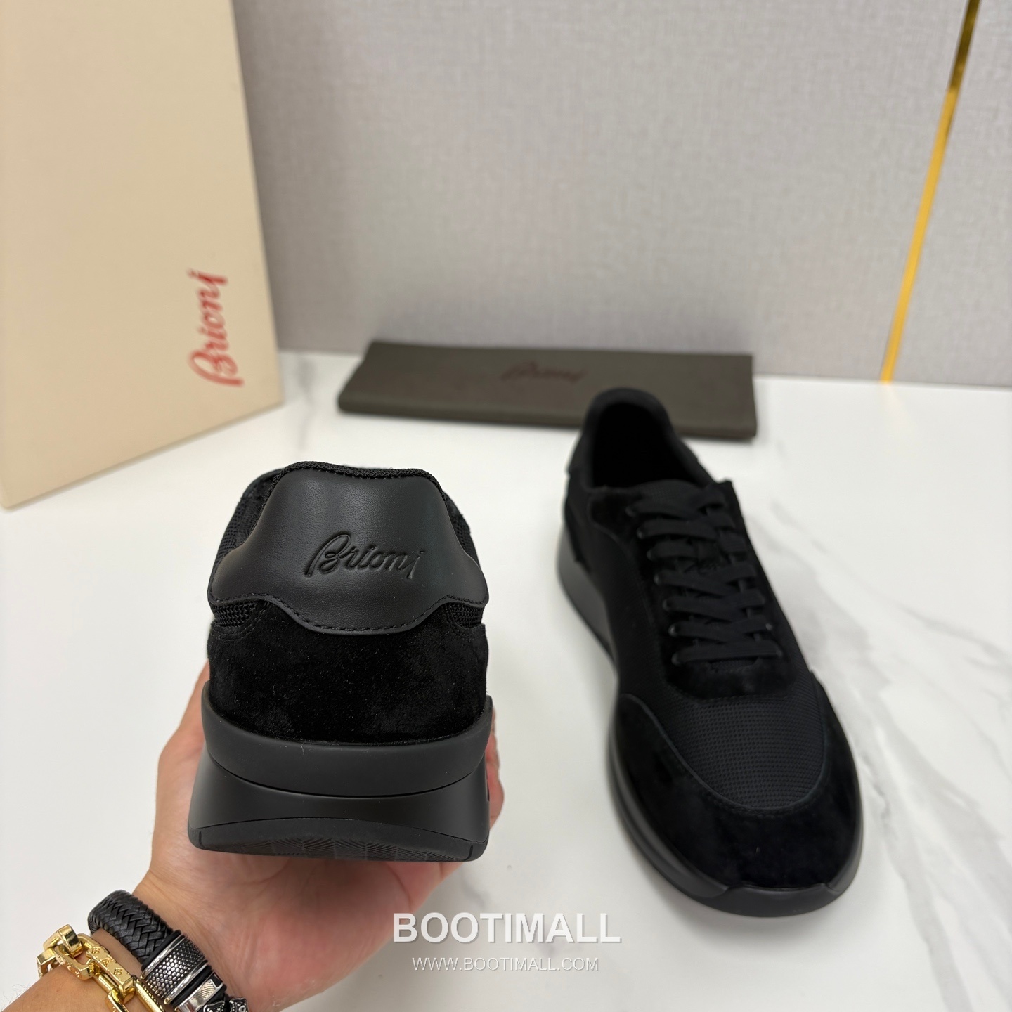 Brioni Mesh Suede Leather Runner Sneakers with Color Block Detail 브리오니 메쉬 스웨이드 레더 러너 스니커즈 4.0cm 8