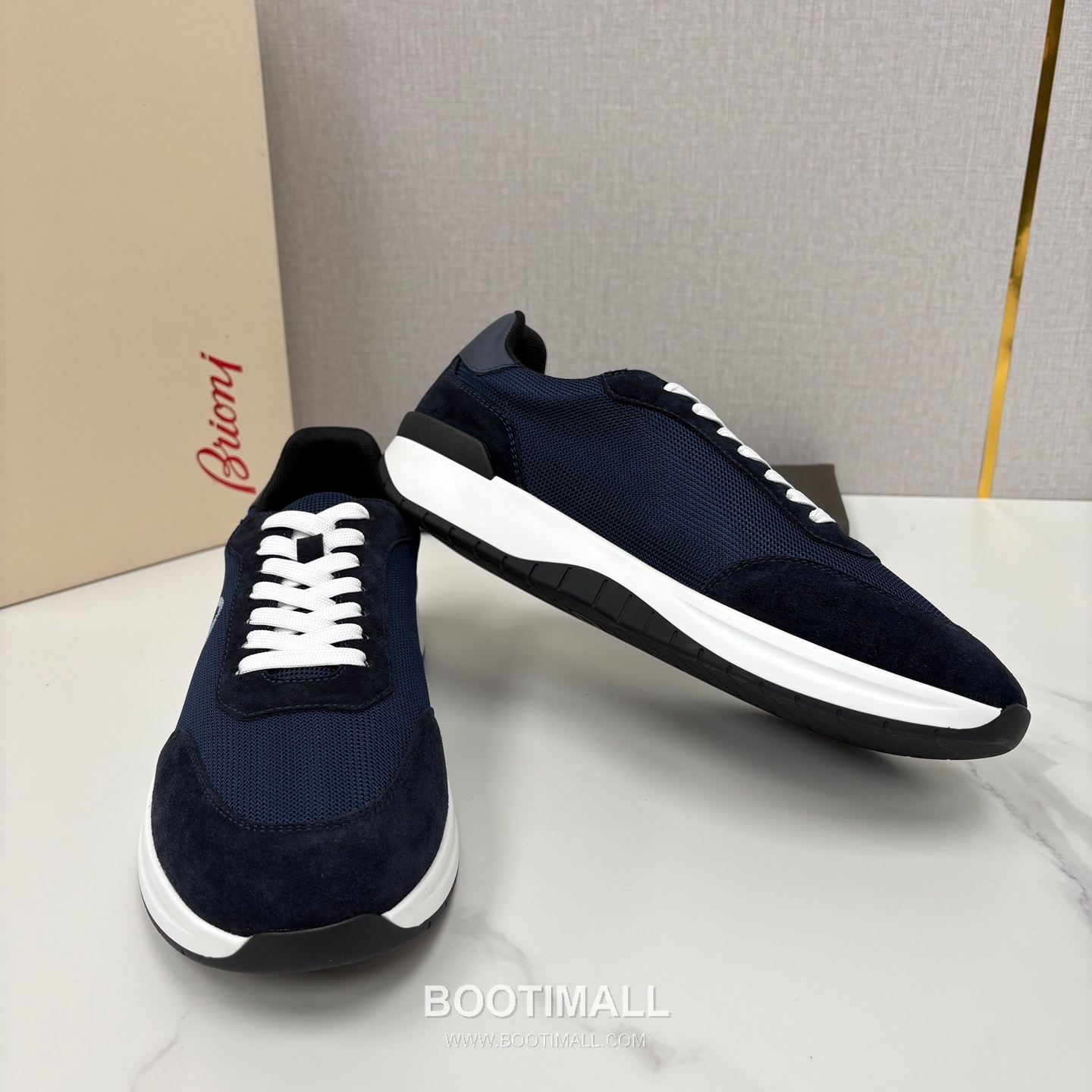 Brioni Mesh Suede Leather Runner Sneakers with Color Block Detail 브리오니 메쉬 스웨이드 레더 러너 스니커즈 4.0cm 7