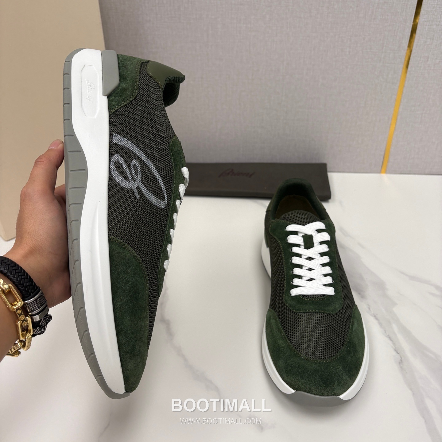 Brioni Mesh Suede Leather Runner Sneakers with Color Block Detail 브리오니 메쉬 스웨이드 레더 러너 스니커즈 4.0cm 4