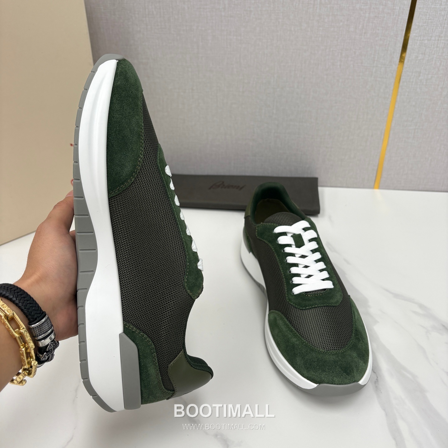 Brioni Mesh Suede Leather Runner Sneakers with Color Block Detail 브리오니 메쉬 스웨이드 레더 러너 스니커즈 4.0cm 6