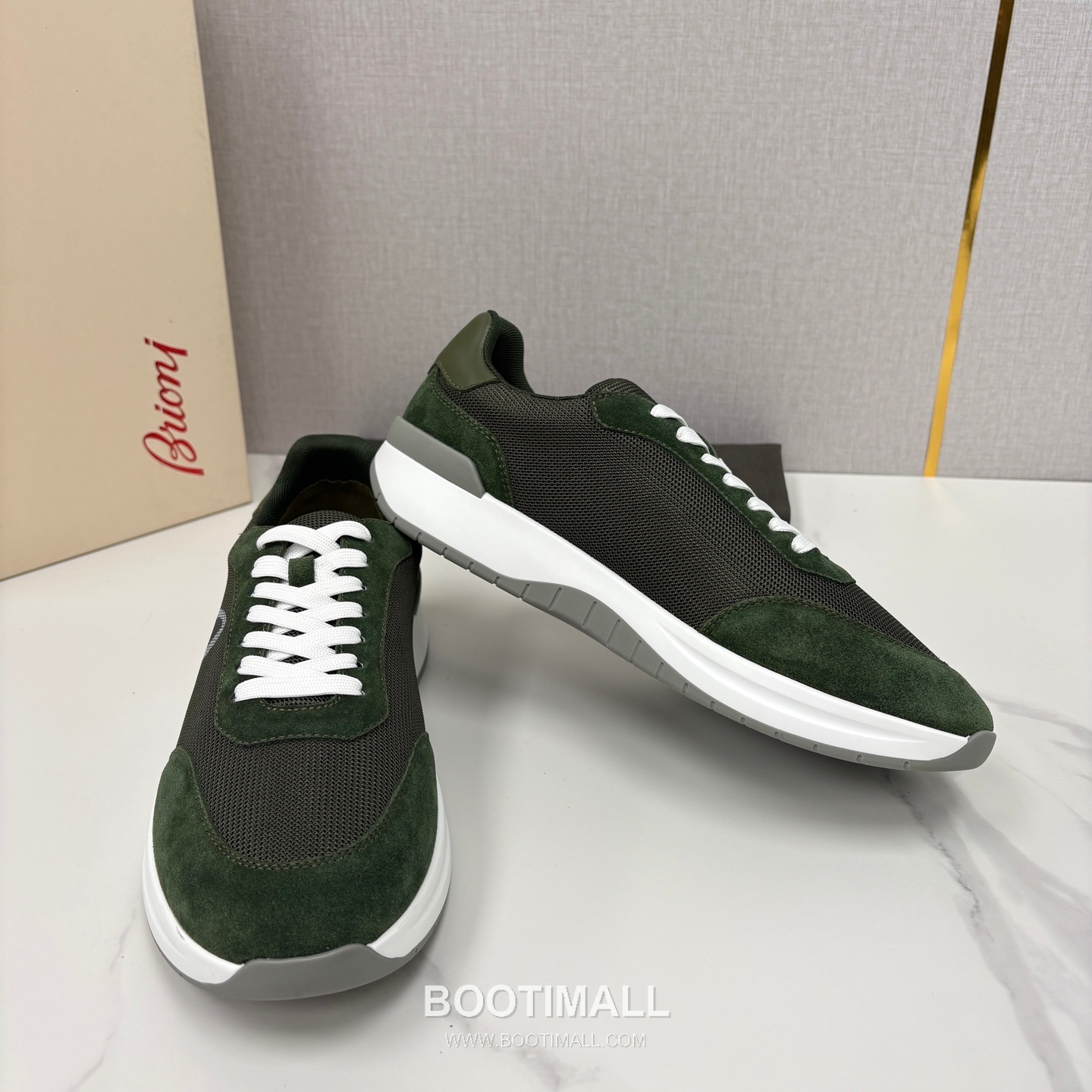 Brioni Mesh Suede Leather Runner Sneakers with Color Block Detail 브리오니 메쉬 스웨이드 레더 러너 스니커즈 4.0cm 7