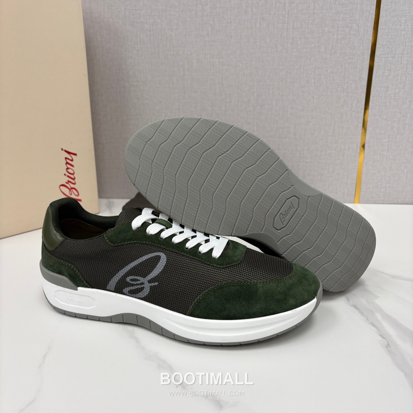 Brioni Mesh Suede Leather Runner Sneakers with Color Block Detail 브리오니 메쉬 스웨이드 레더 러너 스니커즈 4.0cm 9