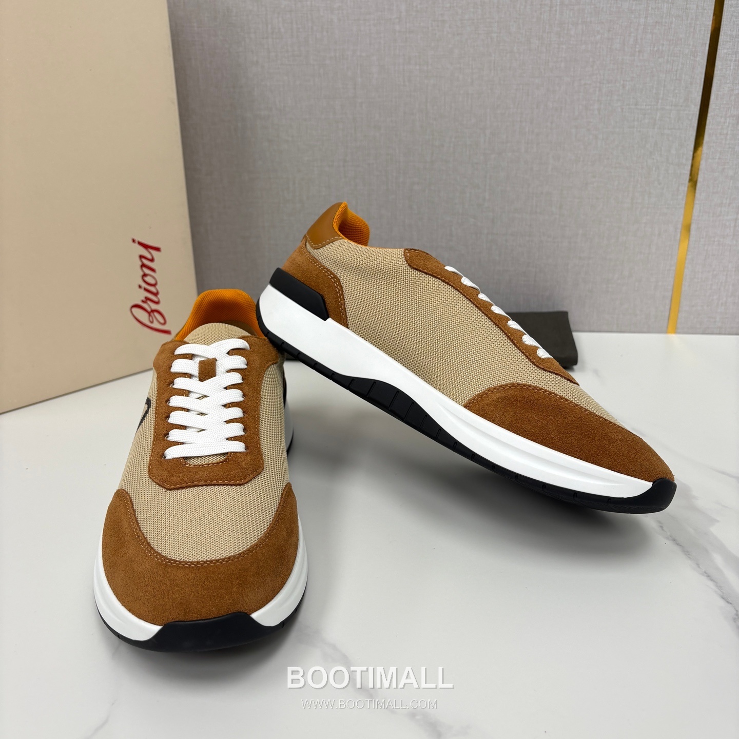 Brioni Mesh Suede Leather Runner Sneakers with Color Block Detail 브리오니 메쉬 스웨이드 레더 러너 스니커즈 4.0cm 7