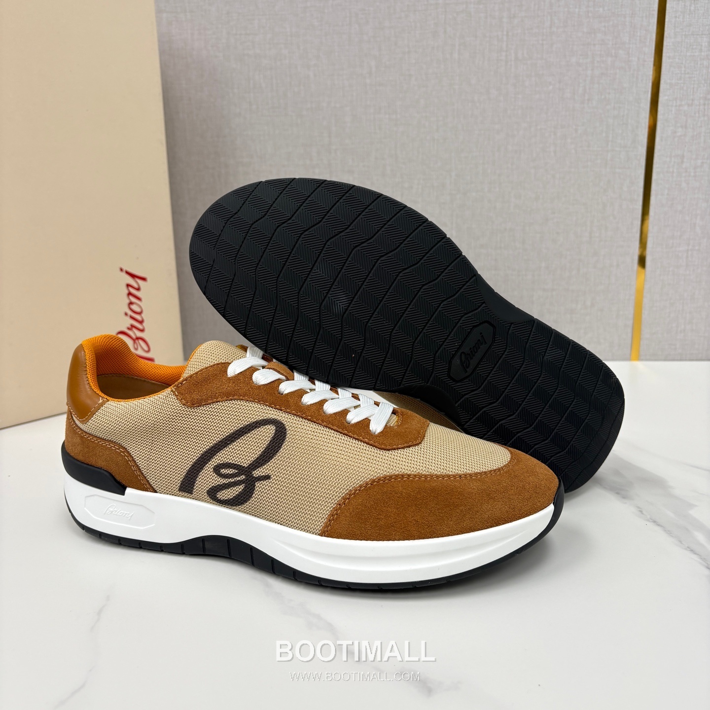 Brioni Mesh Suede Leather Runner Sneakers with Color Block Detail 브리오니 메쉬 스웨이드 레더 러너 스니커즈 4.0cm 9