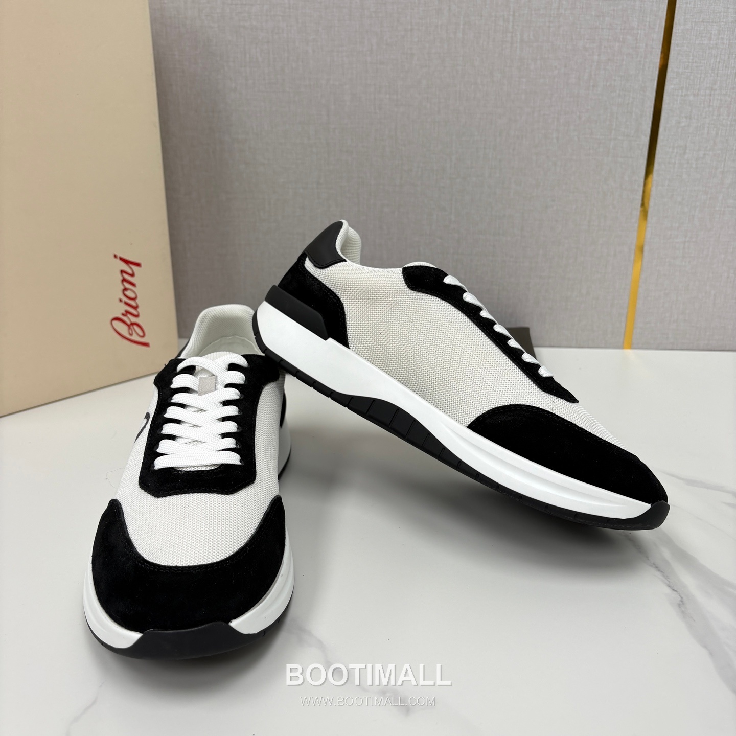 Brioni Mesh Suede Leather Runner Sneakers with Color Block Detail 브리오니 메쉬 스웨이드 레더 러너 스니커즈 4.0cm 7