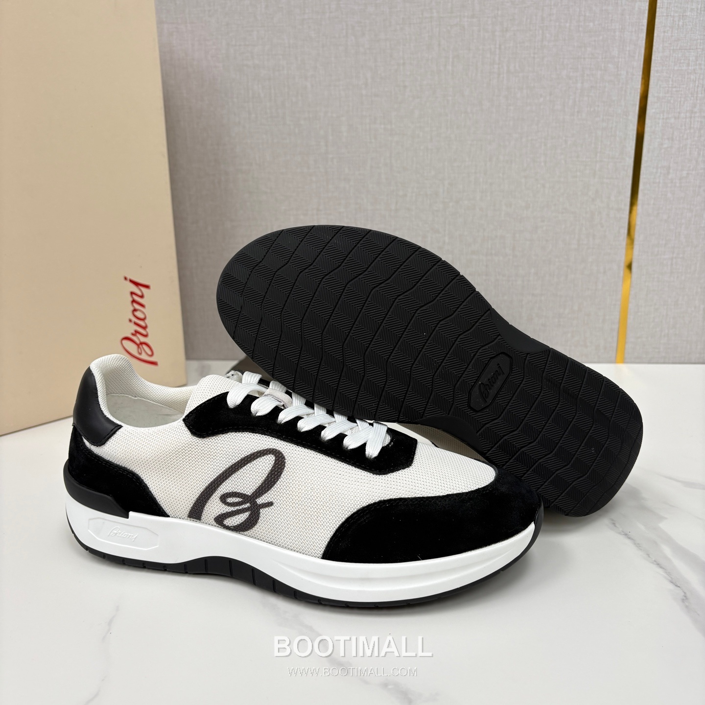 Brioni Mesh Suede Leather Runner Sneakers with Color Block Detail 브리오니 메쉬 스웨이드 레더 러너 스니커즈 4.0cm 9