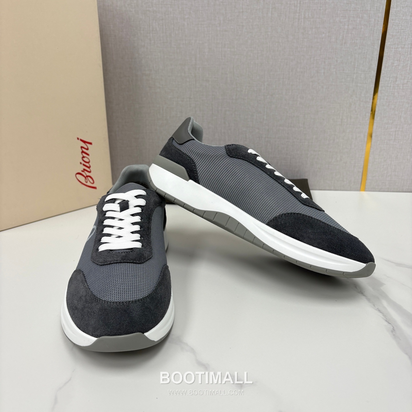 Brioni Mesh Suede Leather Runner Sneakers with Color Block Detail 브리오니 메쉬 스웨이드 레더 러너 스니커즈 4.0cm 7