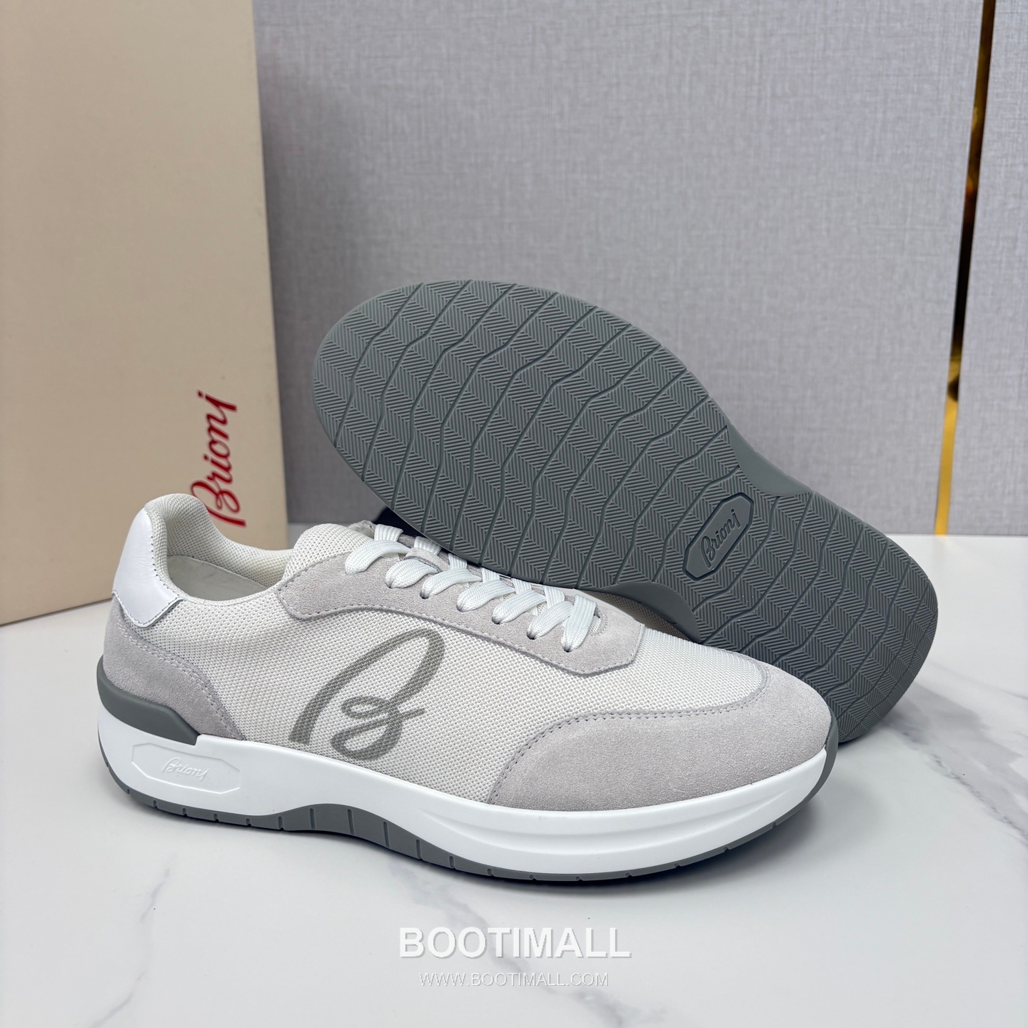 Brioni Mesh Suede Leather Runner Sneakers with Color Block Detail 브리오니 메쉬 스웨이드 레더 러너 스니커즈 4.0cm 9