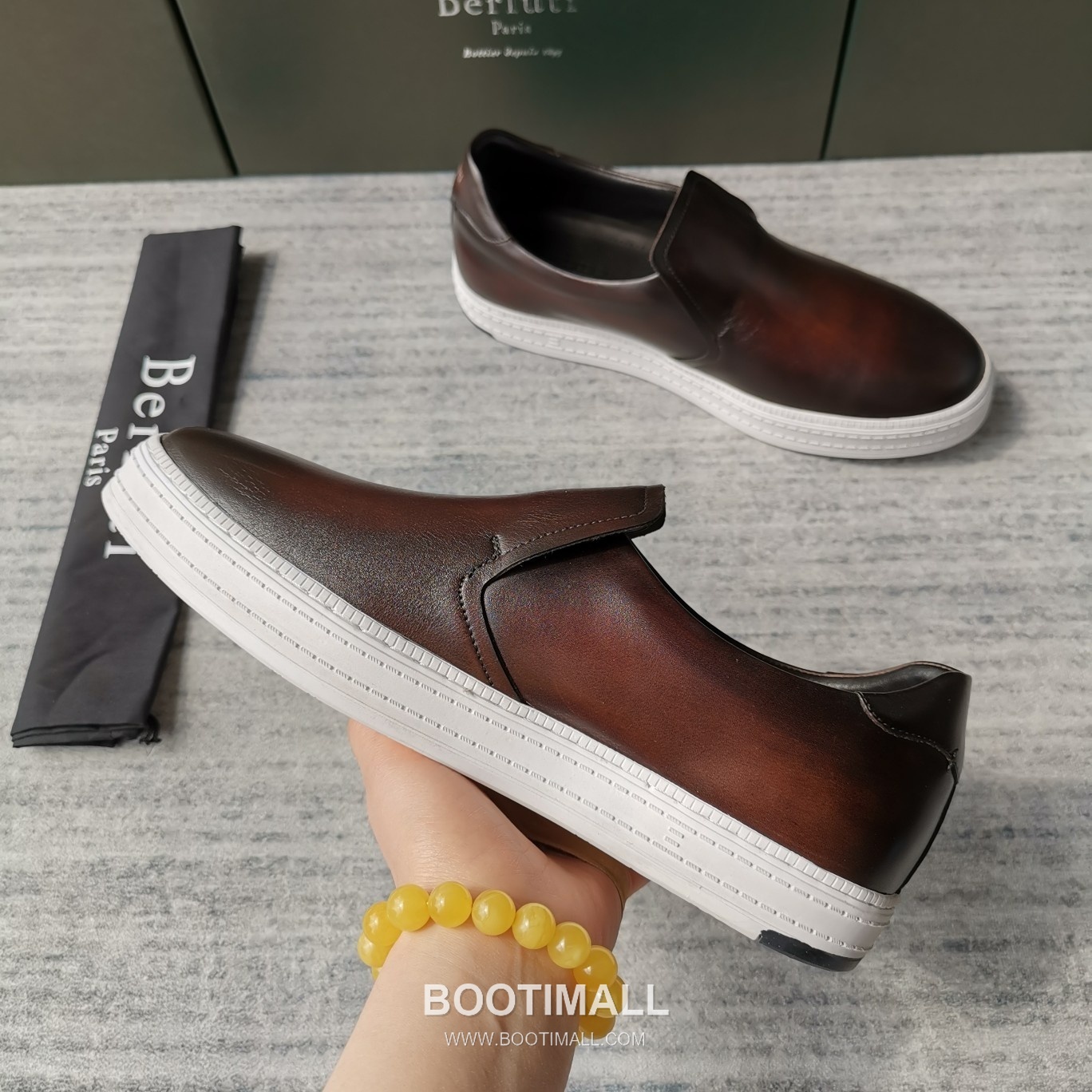 Berluti Playtime Palermo Croc Embossed Calfskin Leather Slip-On Sneakers with Scritto TPU Sole Detail 벨루티 플레이타임 팔레르모 크로크 엠보싱 카프스킨 레더 슬립온 스니커즈 3.5cm 7