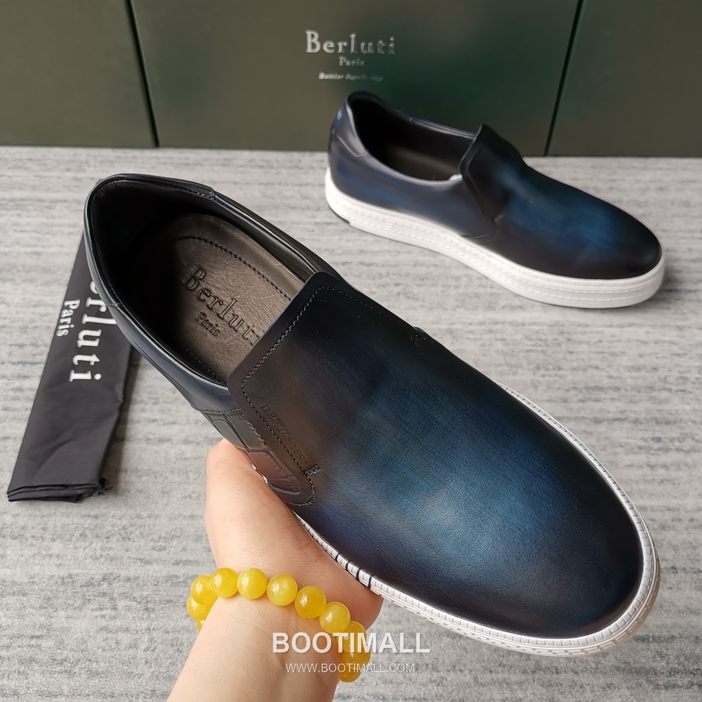 Berluti Playtime Palermo Croc Embossed Calfskin Leather Slip-On Sneakers with Scritto TPU Sole Detail 벨루티 플레이타임 팔레르모 크로크 엠보싱 카프스킨 레더 슬립온 스니커즈 3.5cm 6
