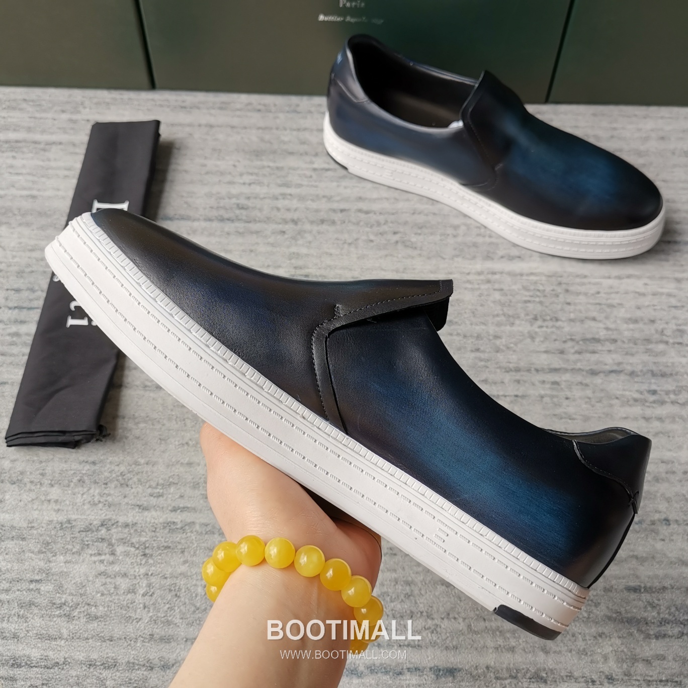 Berluti Playtime Palermo Croc Embossed Calfskin Leather Slip-On Sneakers with Scritto TPU Sole Detail 벨루티 플레이타임 팔레르모 크로크 엠보싱 카프스킨 레더 슬립온 스니커즈 3.5cm 7