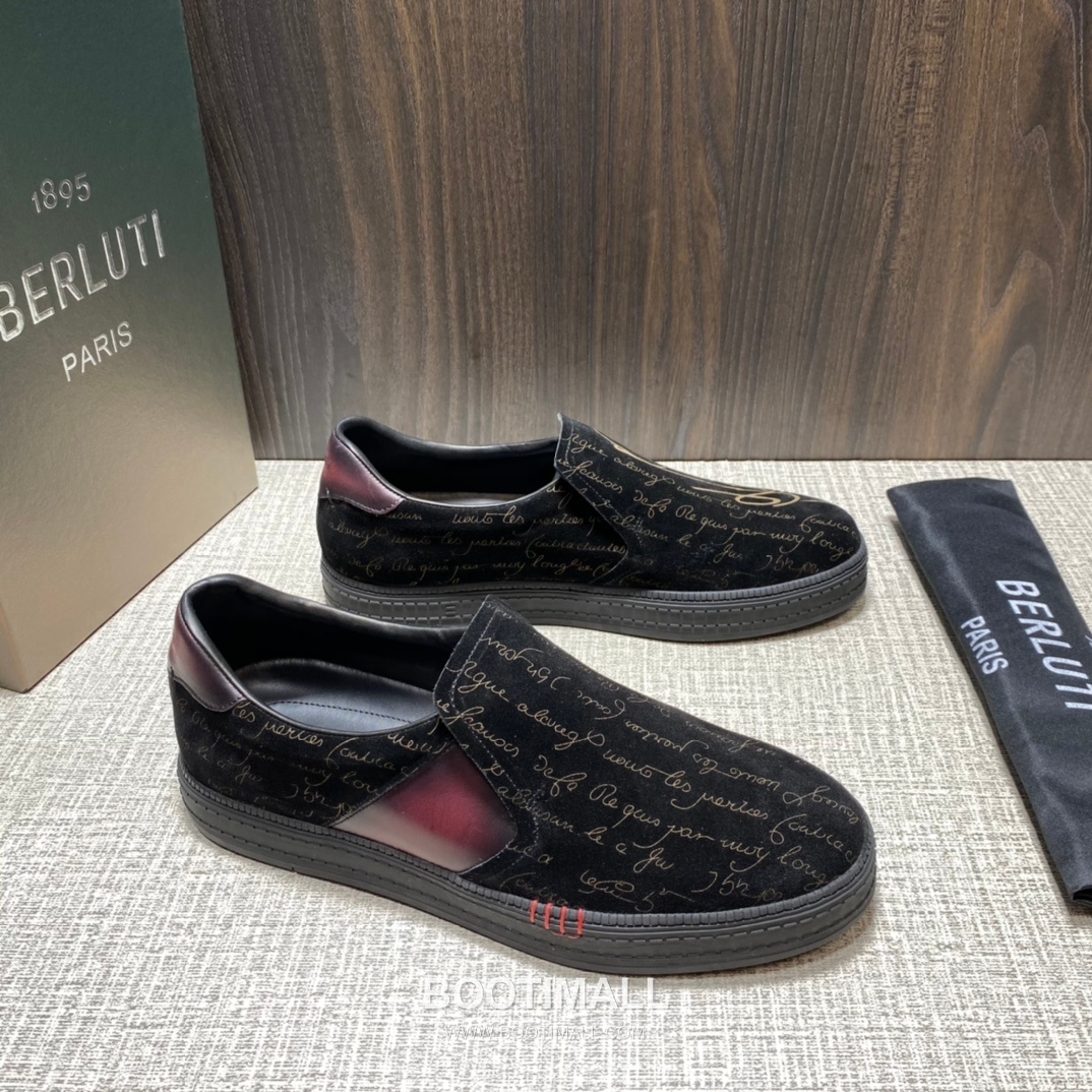 Berluti Playtime Palermo Suede Calfskin Slip-On Sneakers with Scritto TPU Sole Detail 벨루티 플레이타임 팔레르모 스웨이드 카프스킨 슬립온 스니커즈 3.5cm 2