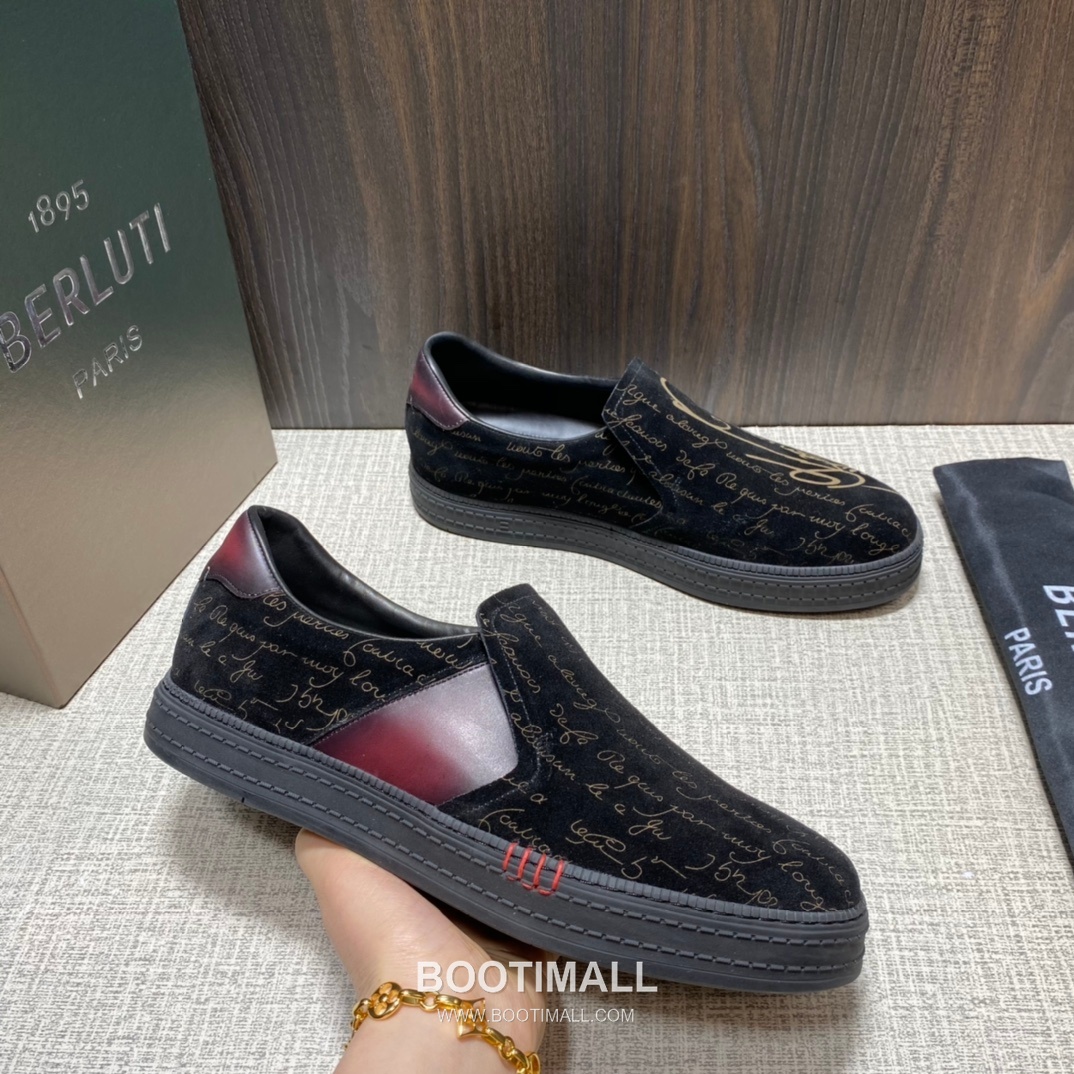 Berluti Playtime Palermo Suede Calfskin Slip-On Sneakers with Scritto TPU Sole Detail 벨루티 플레이타임 팔레르모 스웨이드 카프스킨 슬립온 스니커즈 3.5cm 3