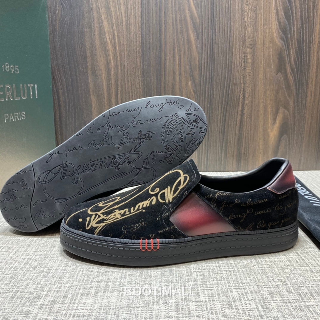 Berluti Playtime Palermo Suede Calfskin Slip-On Sneakers with Scritto TPU Sole Detail 벨루티 플레이타임 팔레르모 스웨이드 카프스킨 슬립온 스니커즈 3.5cm 5