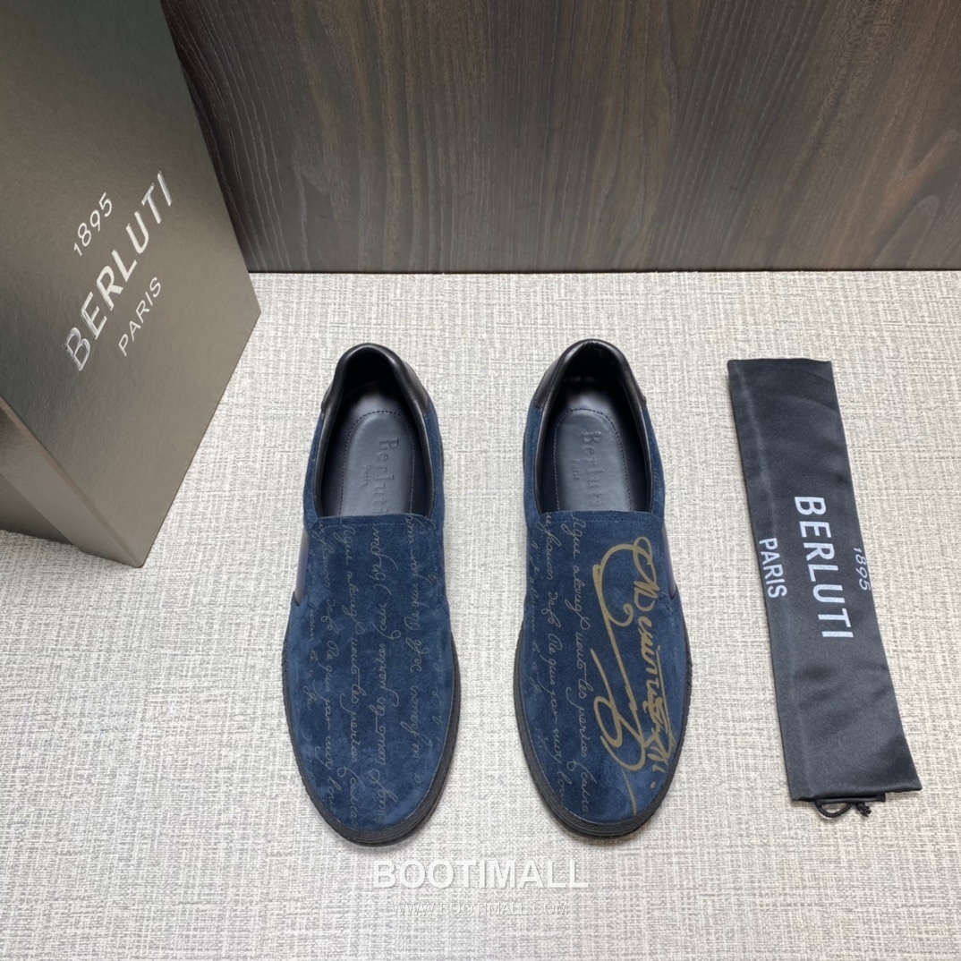 Berluti Playtime Palermo Suede Calfskin Slip-On Sneakers with Scritto TPU Sole Detail 벨루티 플레이타임 팔레르모 스웨이드 카프스킨 슬립온 스니커즈 3.5cm 1