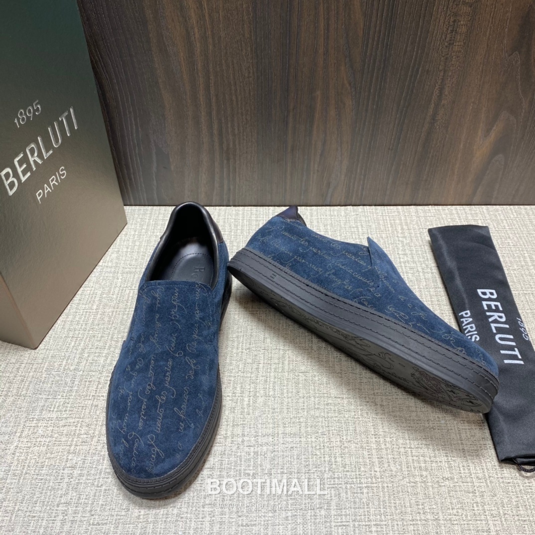 Berluti Playtime Palermo Suede Calfskin Slip-On Sneakers with Scritto TPU Sole Detail 벨루티 플레이타임 팔레르모 스웨이드 카프스킨 슬립온 스니커즈 3.5cm 4
