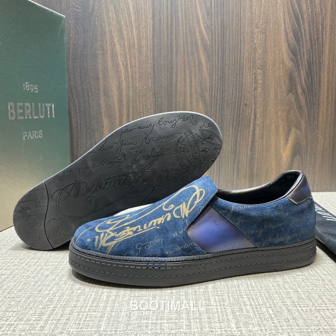 Berluti Playtime Palermo Suede Calfskin Slip-On Sneakers with Scritto TPU Sole Detail 벨루티 플레이타임 팔레르모 스웨이드 카프스킨 슬립온 스니커즈 3.5cm 5