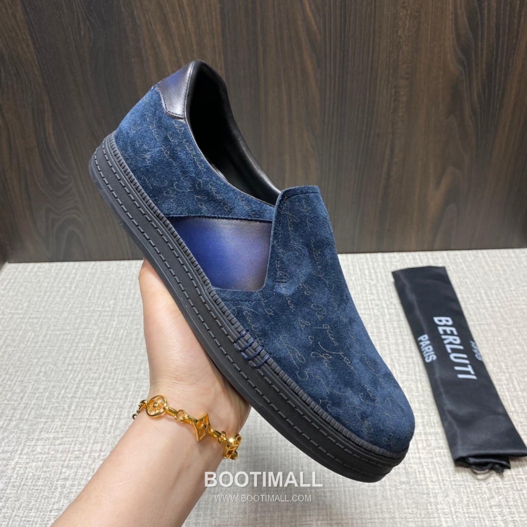 Berluti Playtime Palermo Suede Calfskin Slip-On Sneakers with Scritto TPU Sole Detail 벨루티 플레이타임 팔레르모 스웨이드 카프스킨 슬립온 스니커즈 3.5cm 6