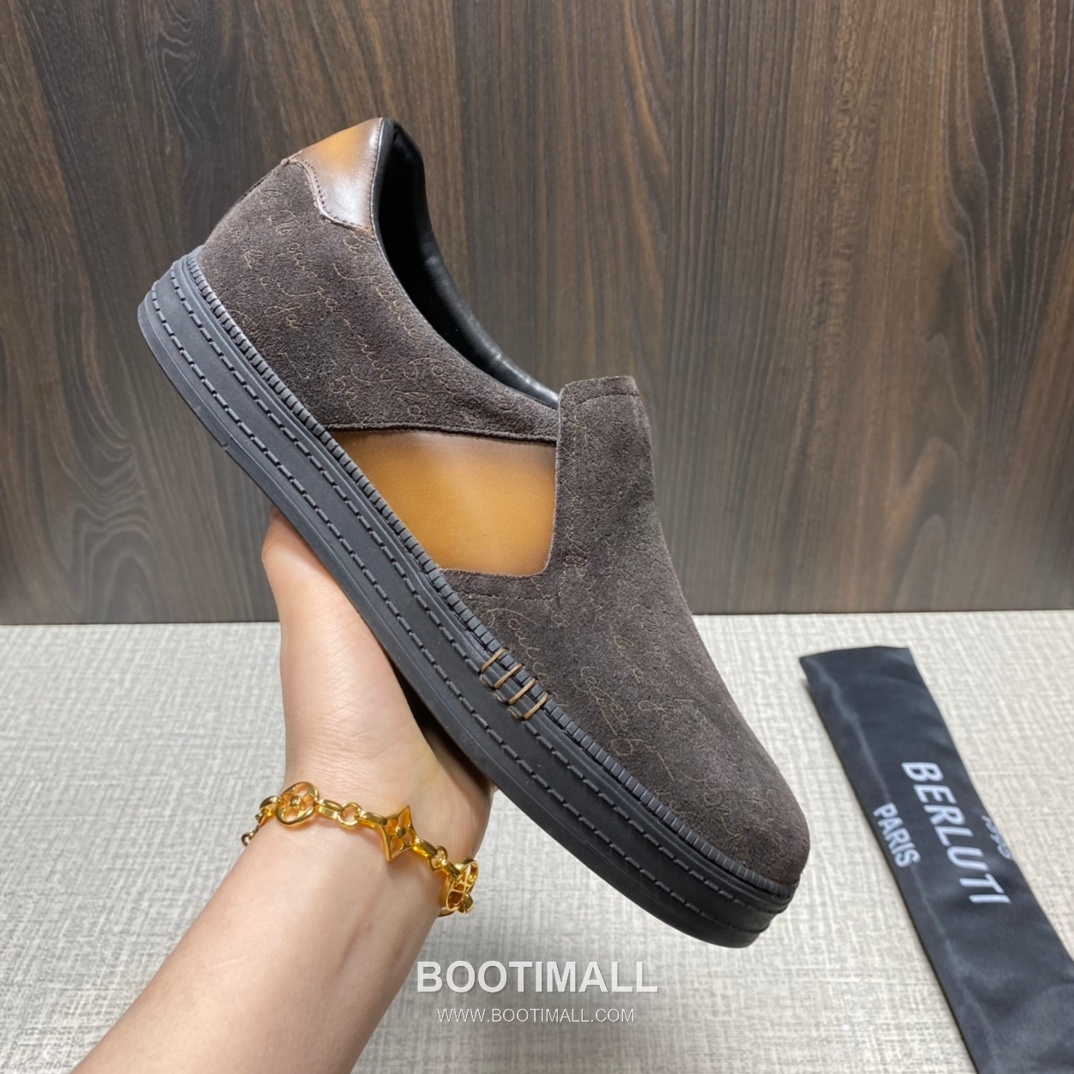 Berluti Playtime Palermo Suede Calfskin Slip-On Sneakers with Scritto TPU Sole Detail 벨루티 플레이타임 팔레르모 스웨이드 카프스킨 슬립온 스니커즈 3.5cm 6
