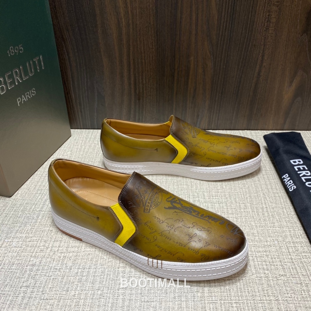 Berluti Playtime Palermo Calfskin Leather Slip-On Sneakers with Scritto TPU Sole Detail 벨루티 플레이타임 팔레르모 카프스킨 레더 슬립온 스니커즈 3.5cm 2