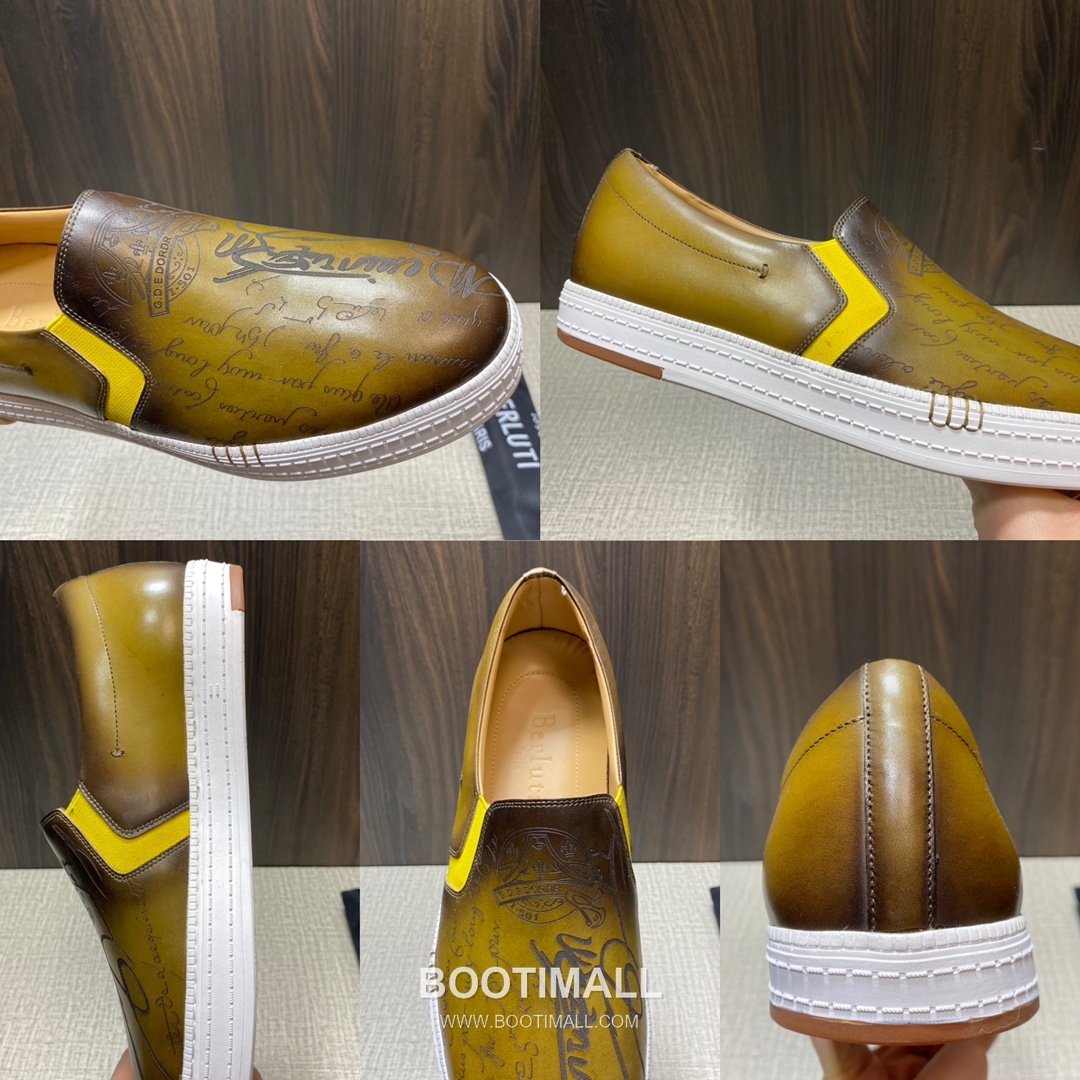Berluti Playtime Palermo Calfskin Leather Slip-On Sneakers with Scritto TPU Sole Detail 벨루티 플레이타임 팔레르모 카프스킨 레더 슬립온 스니커즈 3.5cm 9