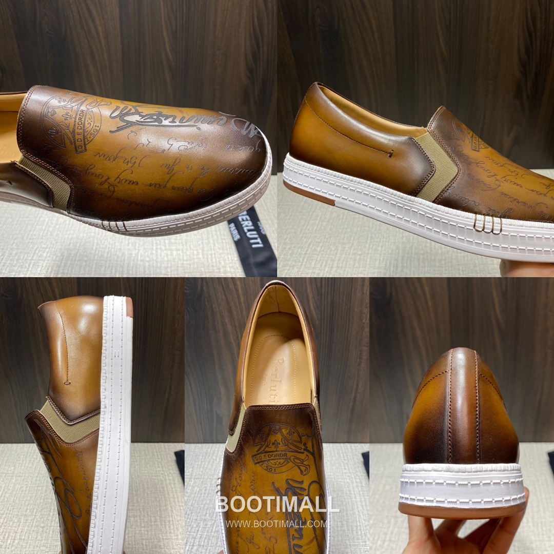 Berluti Playtime Palermo Calfskin Leather Slip-On Sneakers with Scritto TPU Sole Detail 벨루티 플레이타임 팔레르모 카프스킨 레더 슬립온 스니커즈 3.5cm 9