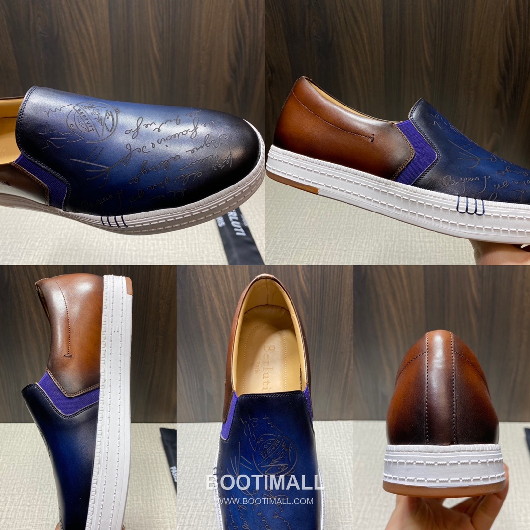 Berluti Playtime Palermo Calfskin Leather Slip-On Sneakers with Scritto TPU Sole Detail 벨루티 플레이타임 팔레르모 카프스킨 레더 슬립온 스니커즈 3.5cm 9