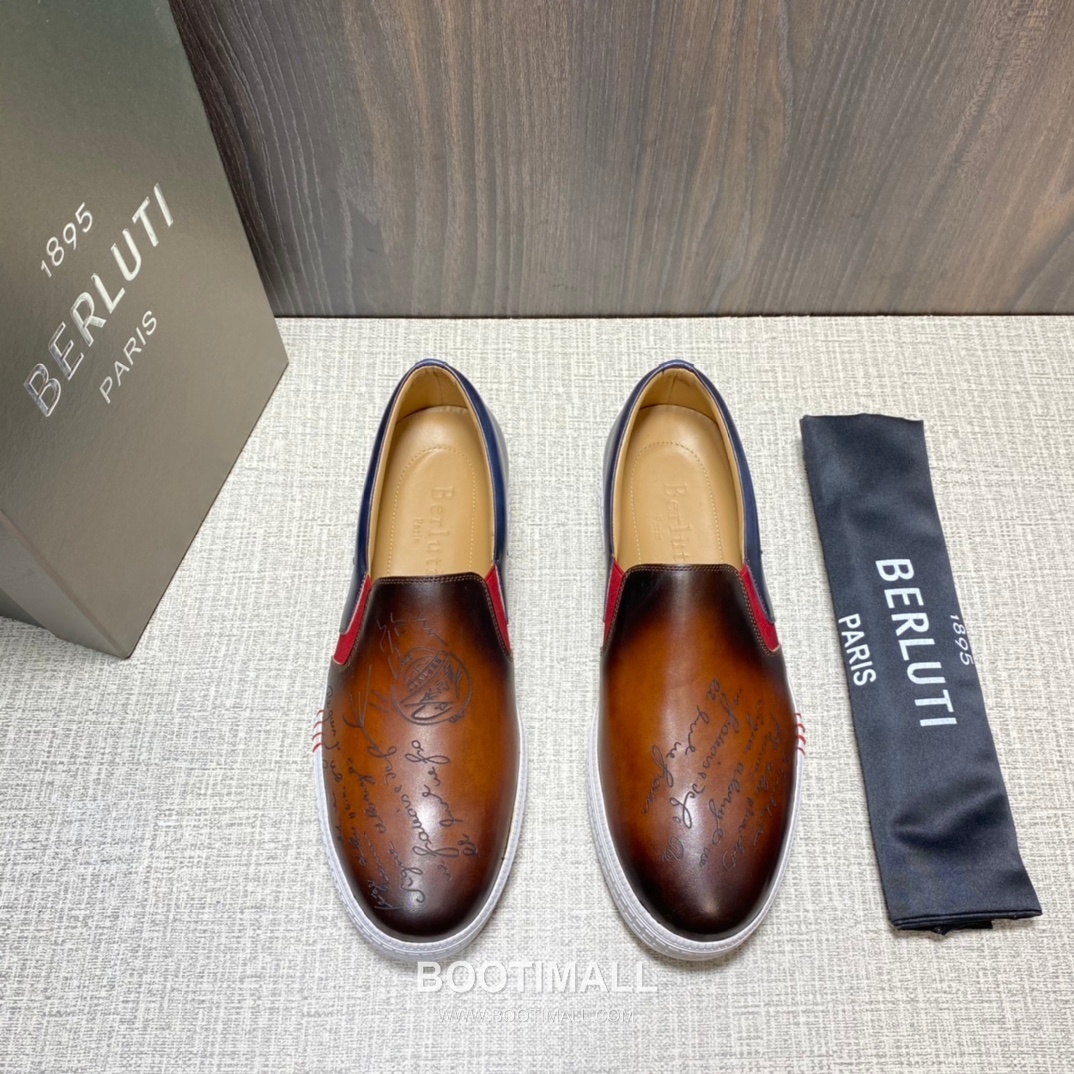 Berluti Playtime Palermo Calfskin Leather Slip-On Sneakers with Scritto TPU Sole Detail 벨루티 플레이타임 팔레르모 카프스킨 레더 슬립온 스니커즈 3.5cm 1