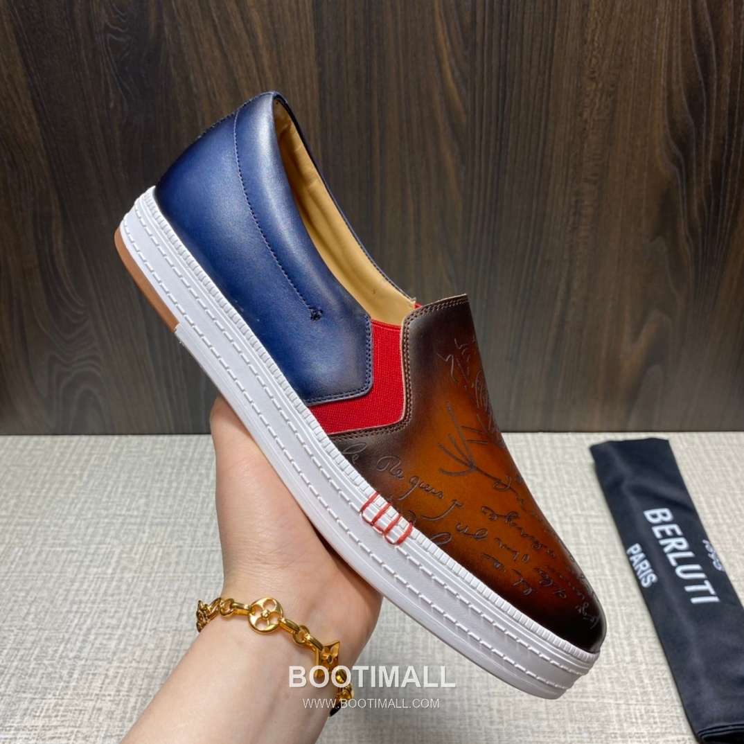 Berluti Playtime Palermo Calfskin Leather Slip-On Sneakers with Scritto TPU Sole Detail 벨루티 플레이타임 팔레르모 카프스킨 레더 슬립온 스니커즈 3.5cm 6