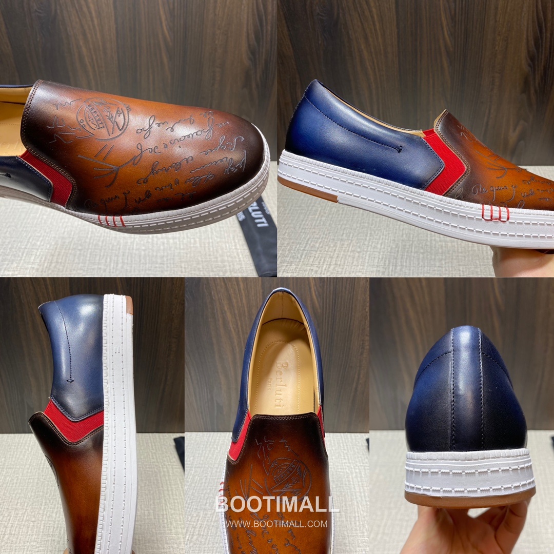 Berluti Playtime Palermo Calfskin Leather Slip-On Sneakers with Scritto TPU Sole Detail 벨루티 플레이타임 팔레르모 카프스킨 레더 슬립온 스니커즈 3.5cm 9