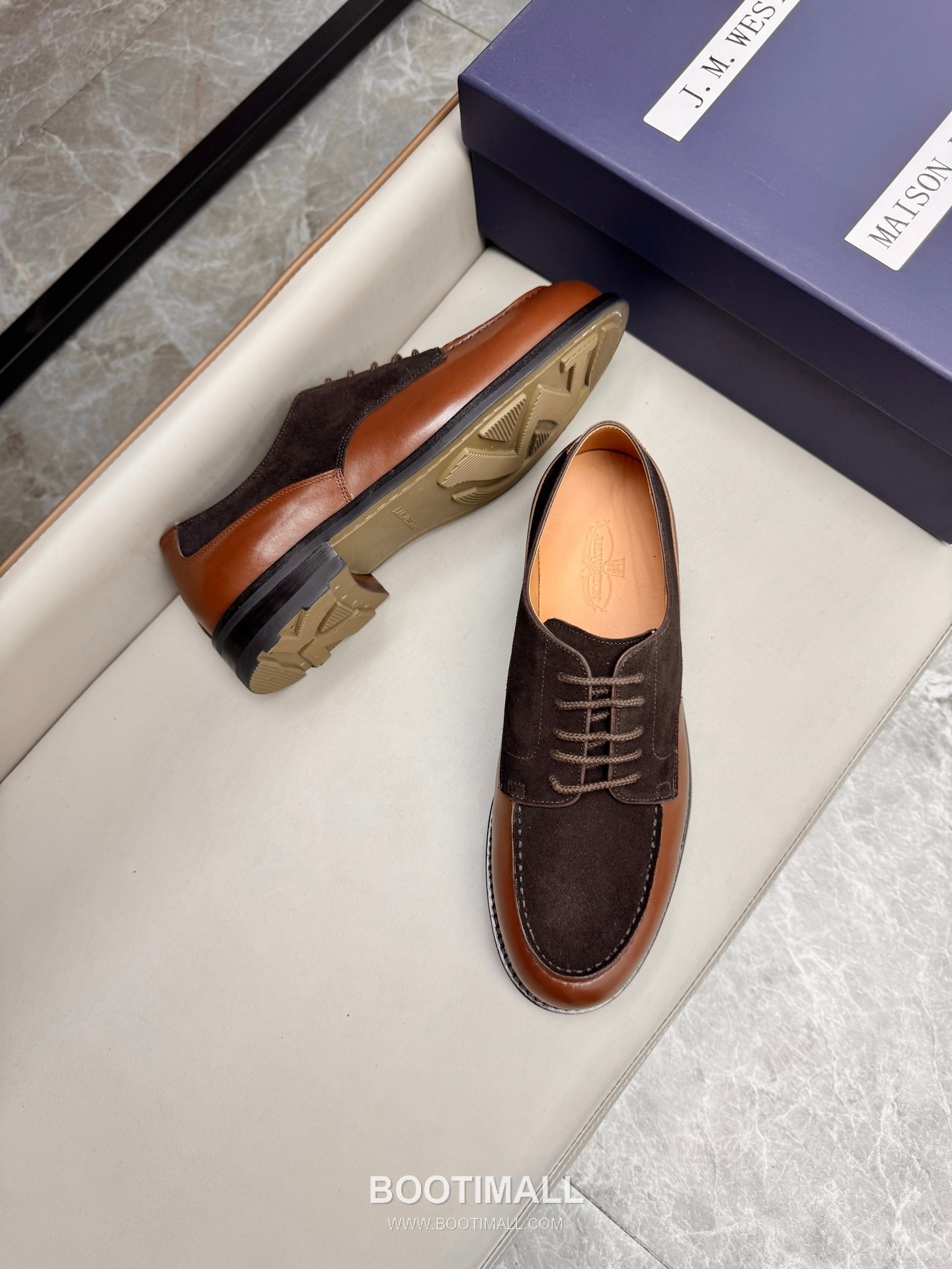 J.M.Weston Classic Calfskin Leather Lace-Up Dress Shoes with Combination Sole Detail 제이엠웨스턴 클래식 카프스킨 레더 레이스업 드레스 슈즈 2.5cm 3