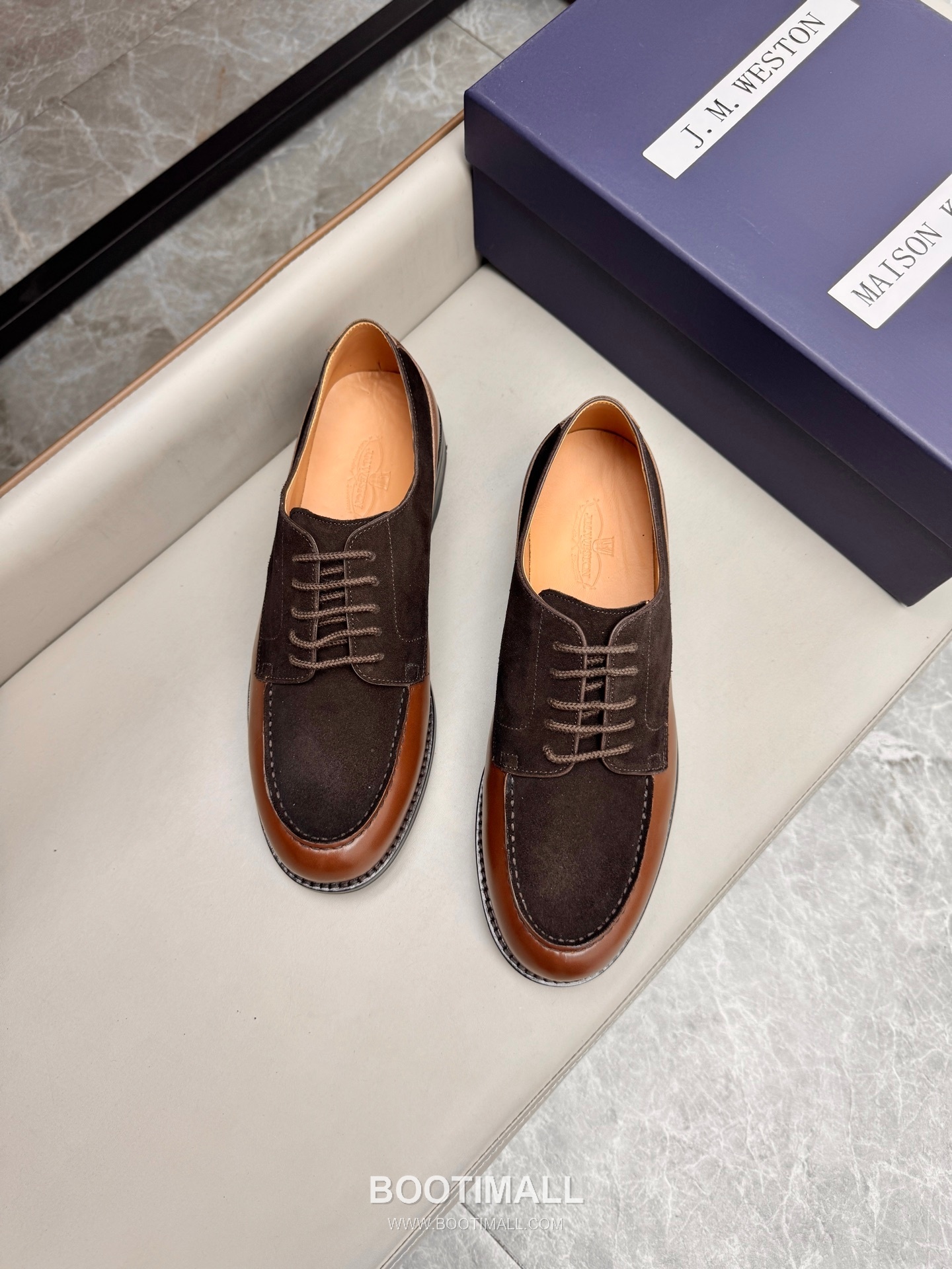 J.M.Weston Classic Calfskin Leather Lace-Up Dress Shoes with Combination Sole Detail 제이엠웨스턴 클래식 카프스킨 레더 레이스업 드레스 슈즈 2.5cm 4