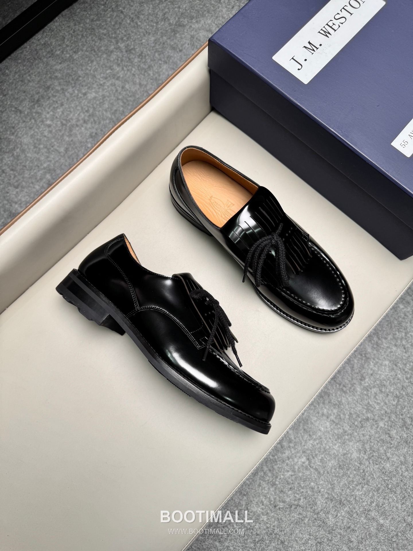 J.M.Weston Classic Calfskin Leather Lace-Up Dress Shoes with Clean Upper Detail 제이엠웨스턴 클래식 카프스킨 레더 레이스업 드레스 슈즈 2.5cm 2
