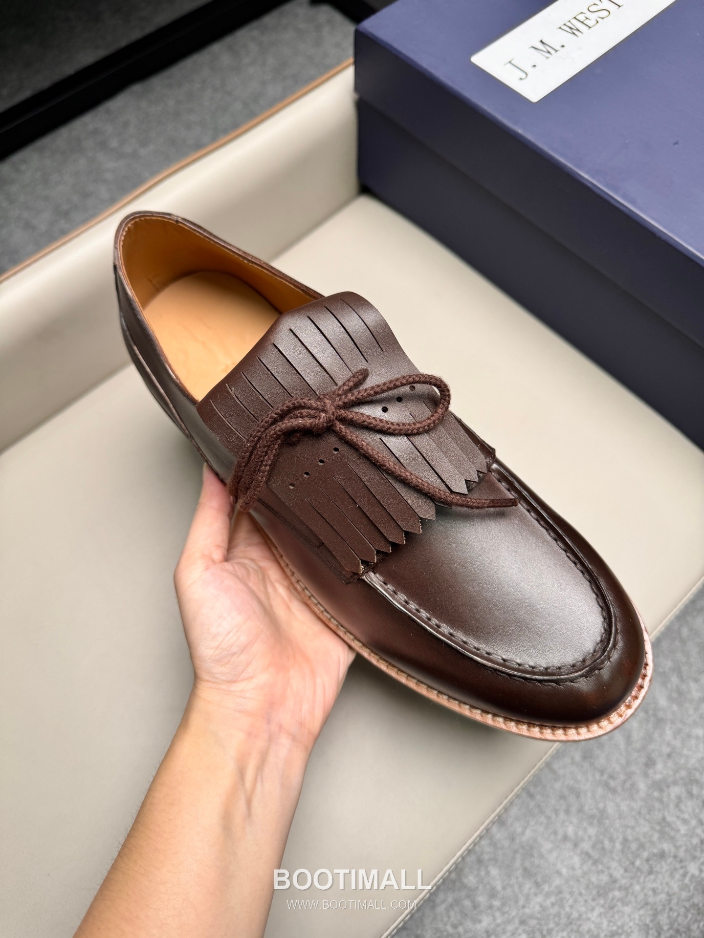 J.M.Weston Classic Calfskin Leather Lace-Up Dress Shoes with Clean Upper Detail 제이엠웨스턴 클래식 카프스킨 레더 레이스업 드레스 슈즈 2.5cm 7