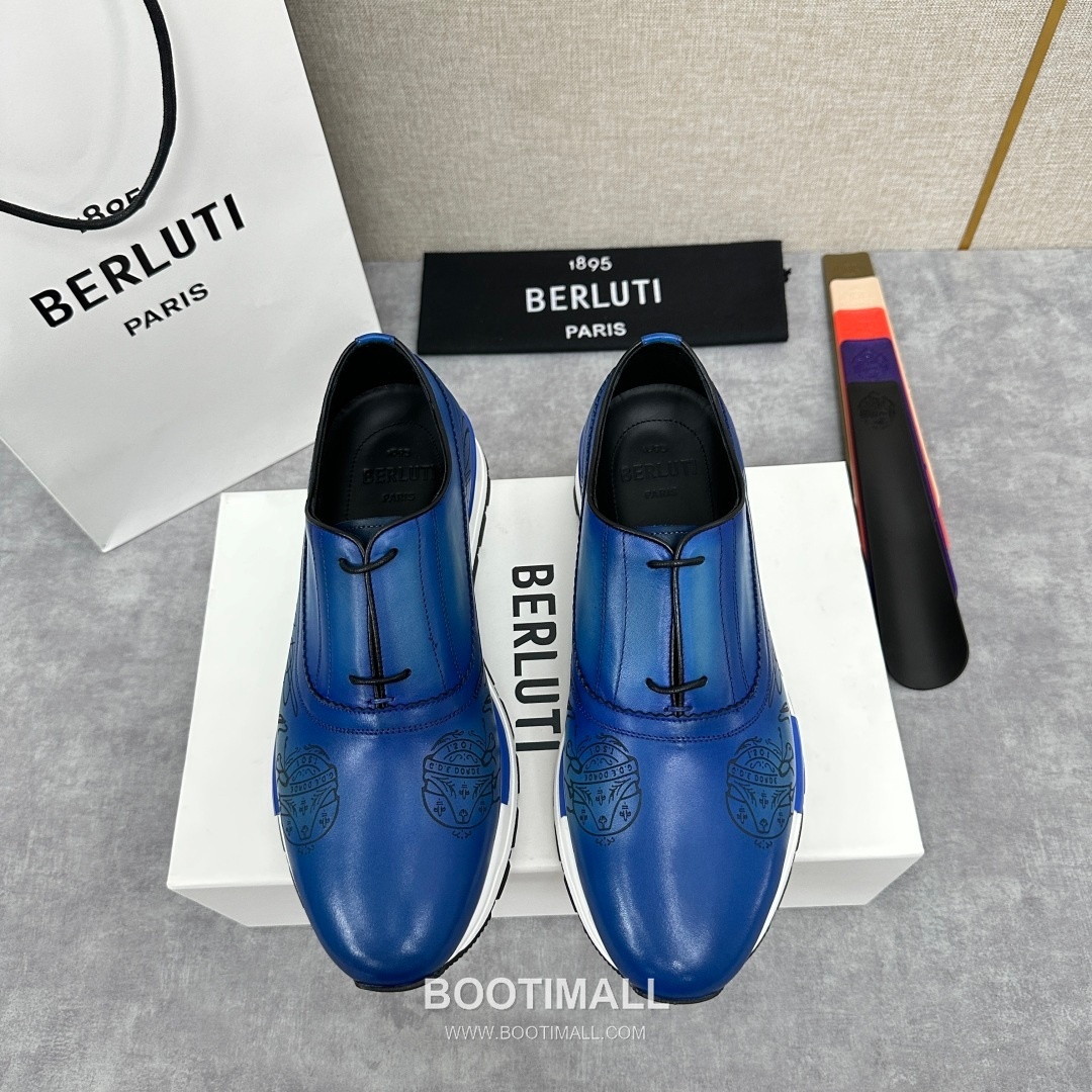 Berluti Fast Track Calfskin Leather Runner Sneakers with Scritto TPU Sole Detail 벨루티 패스트트랙 카프스킨 레더 러너 스니커즈 3.5cm 1